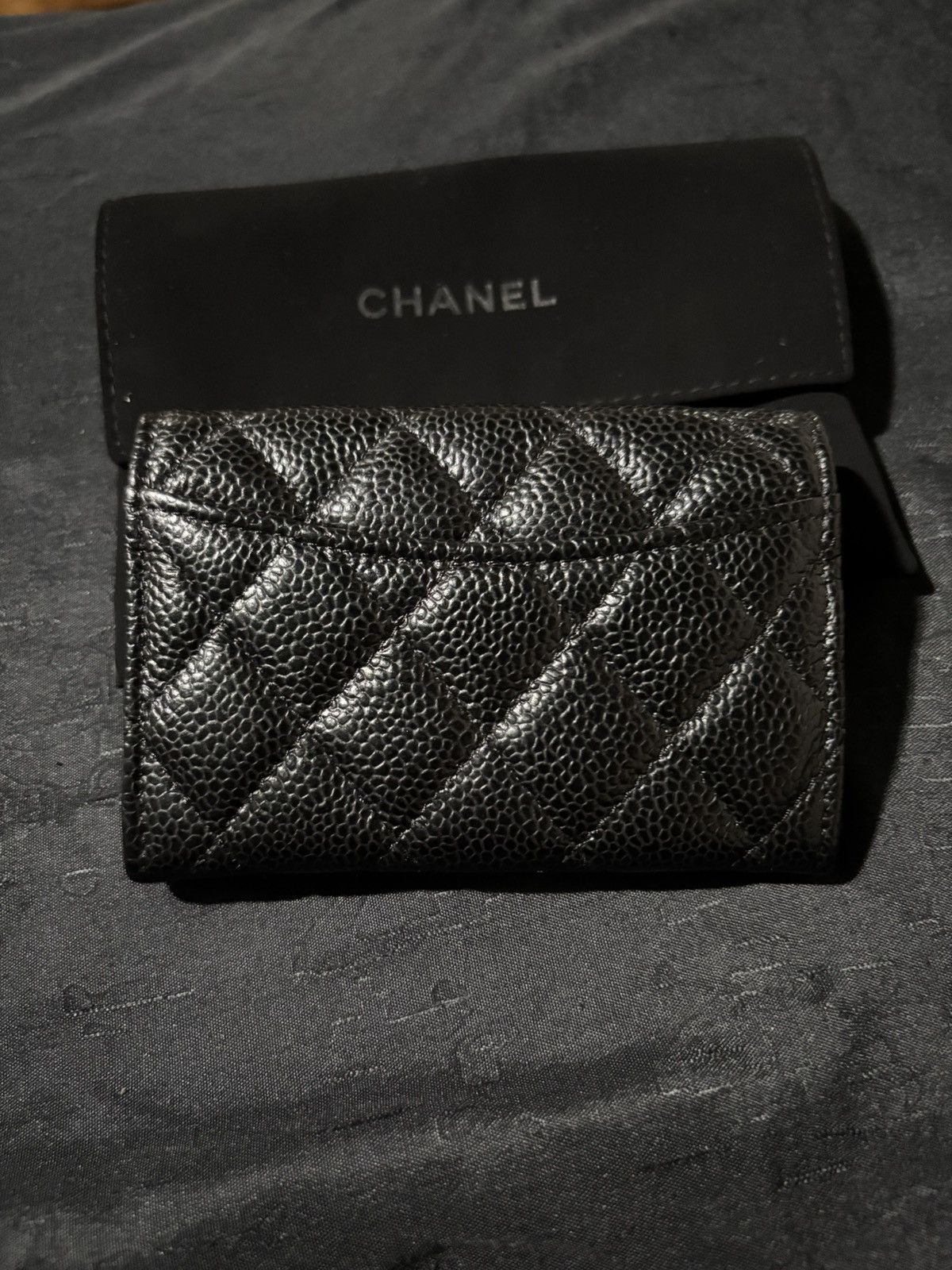 Chanel Chanel Black Quilted Caviar Classic Flap Card Holder Size ONE SIZE - 2 Thumbnail