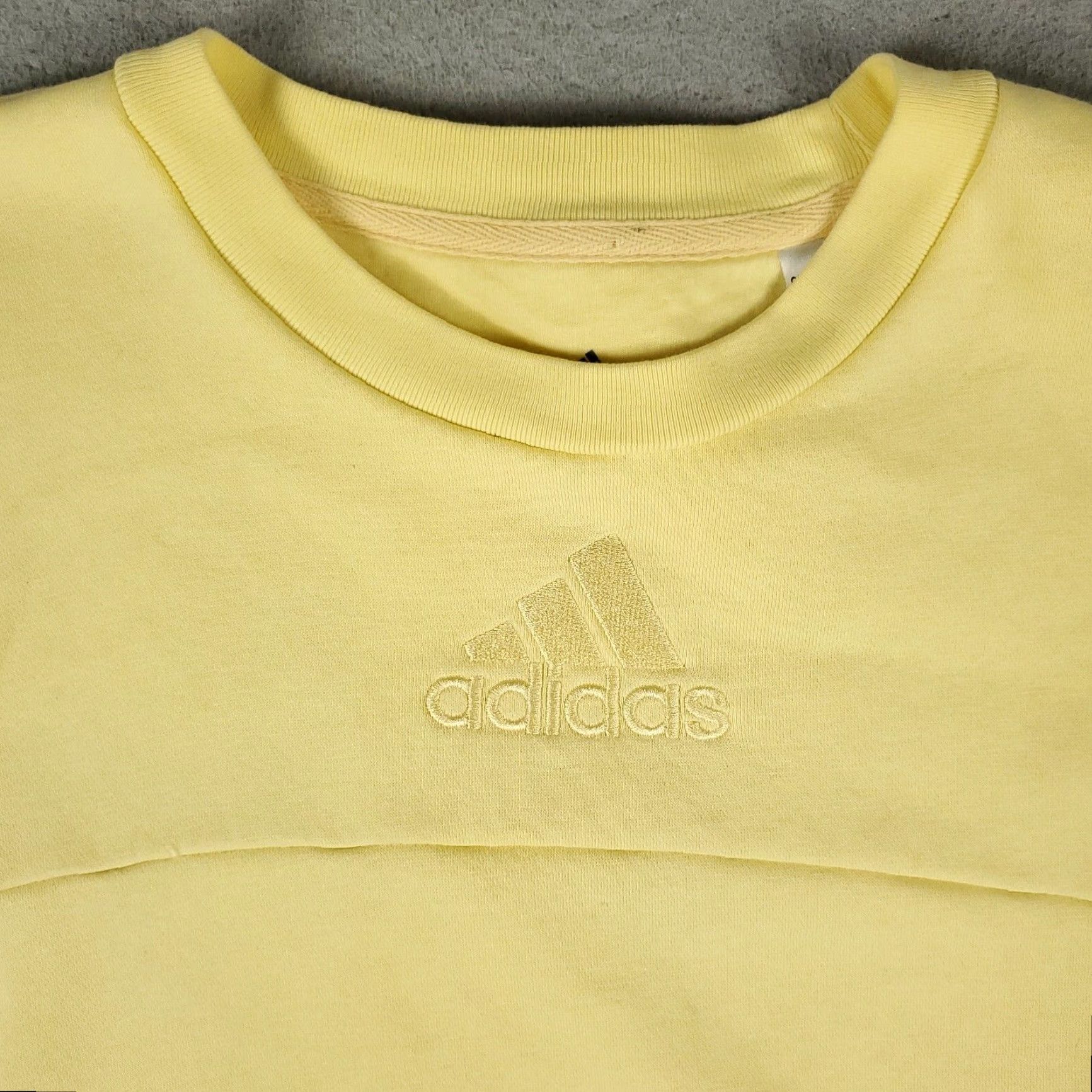 Adidas Adidas Mens Medium Yellow Sweater Pullover Sweatshirt Casual Stained Size US M / EU 48-50 / 2 - 2 Thumbnail