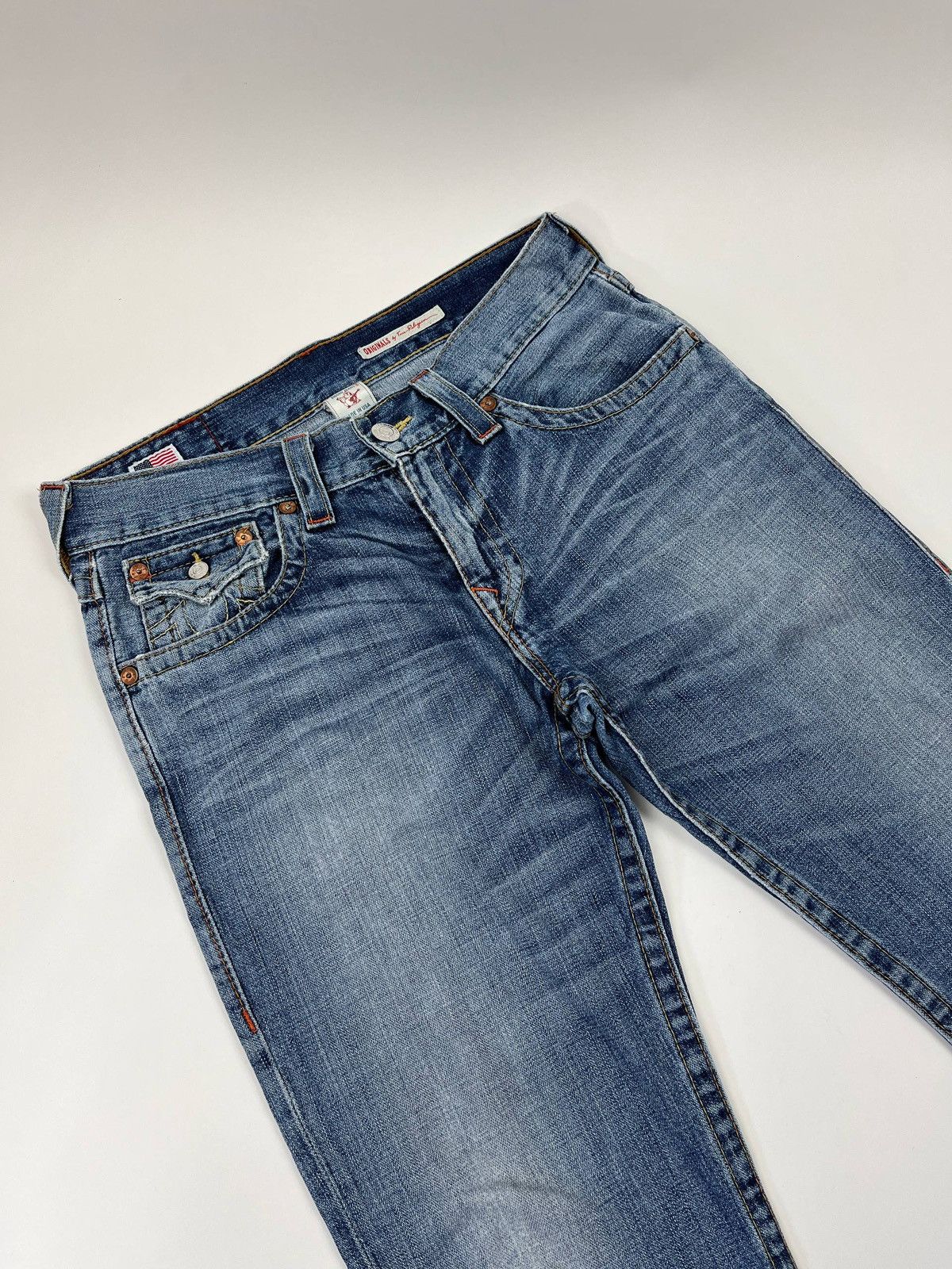 True Religion Billy Bootcut Jeans Made in USA 🇺🇸 Vintage Y2K BlueDenimFlare Size US 31 - 4 Thumbnail