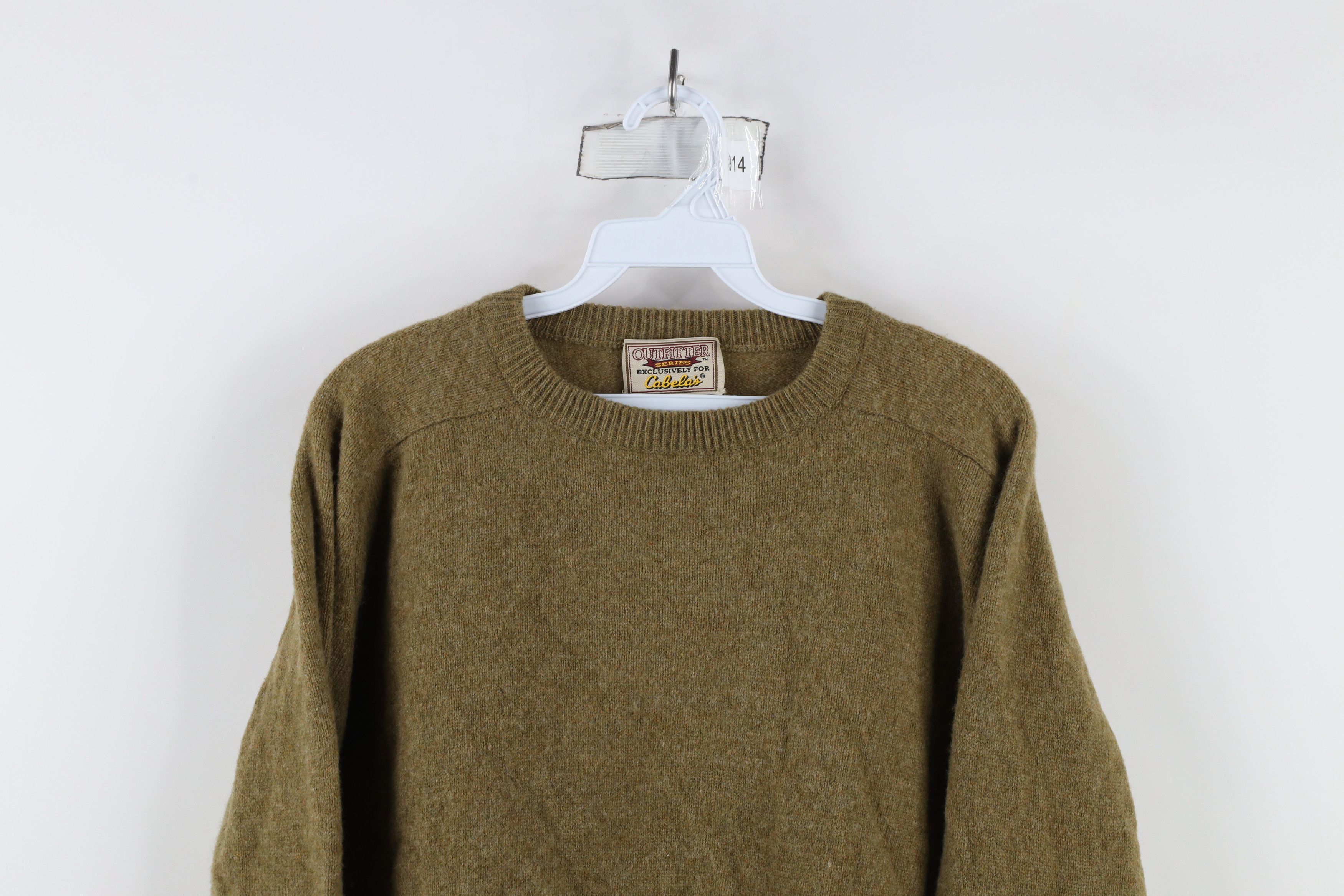 Cabelas × Vintage Vintage 90s Cabelas Wool Knit Crewneck Sweater Heather Green Size US L / EU 52-54 / 3 - 2 Thumbnail