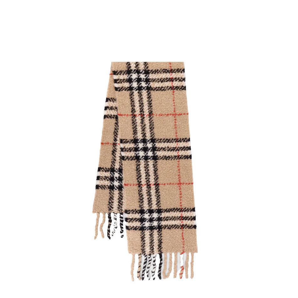 Burberry BURBERRY Beige Check Silk Scarf New Size ONE SIZE - 1 Thumbnail