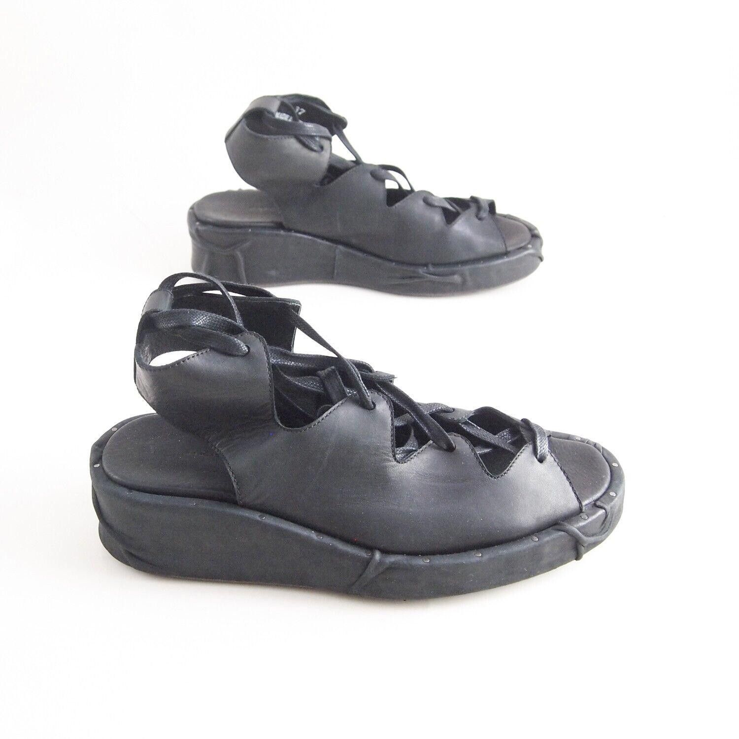 Masnada Masnada Gladiator Sandals Platform Black Size US 7 EU 37 Size US 7 / IT 37 - 4 Thumbnail
