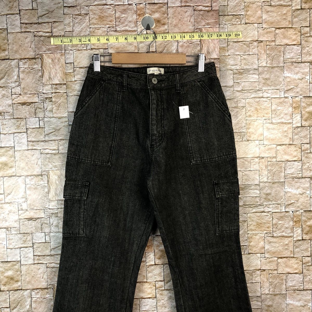Japanese Brand Style Basic Black vintage Cargo casual Pants #A1141 Size 26" / US 2 / IT 38 - 2 Thumbnail