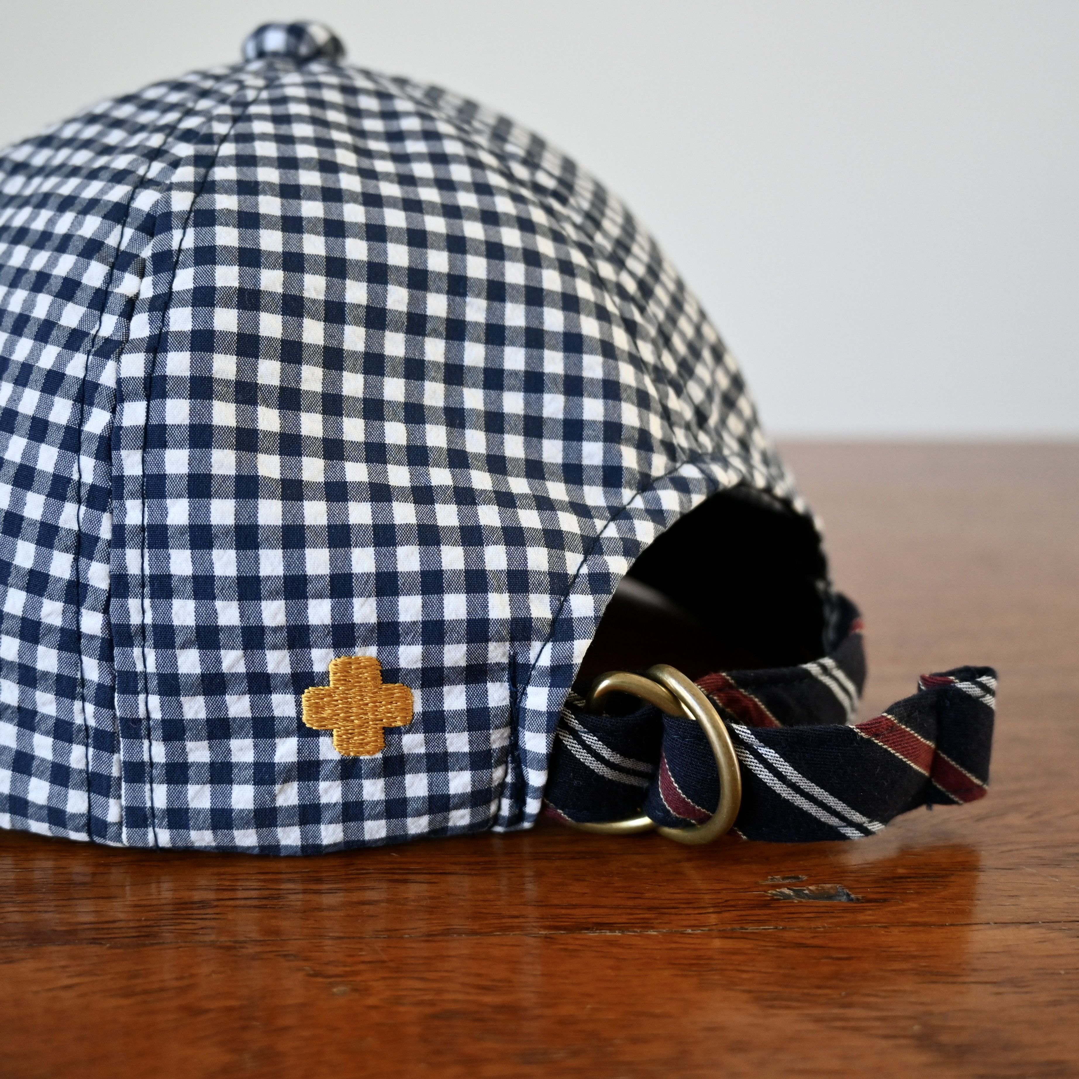 Beams Plus BEAMS Plus gingham seersucker 6 panel hat, made in Japan Size ONE SIZE - 14 Thumbnail
