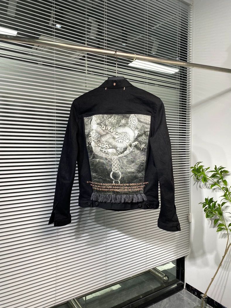 Givenchy Givenchy Black Denim Jacket with Embroidery - dmc Size US M / EU 48-50 / 2 - 1 Thumbnail