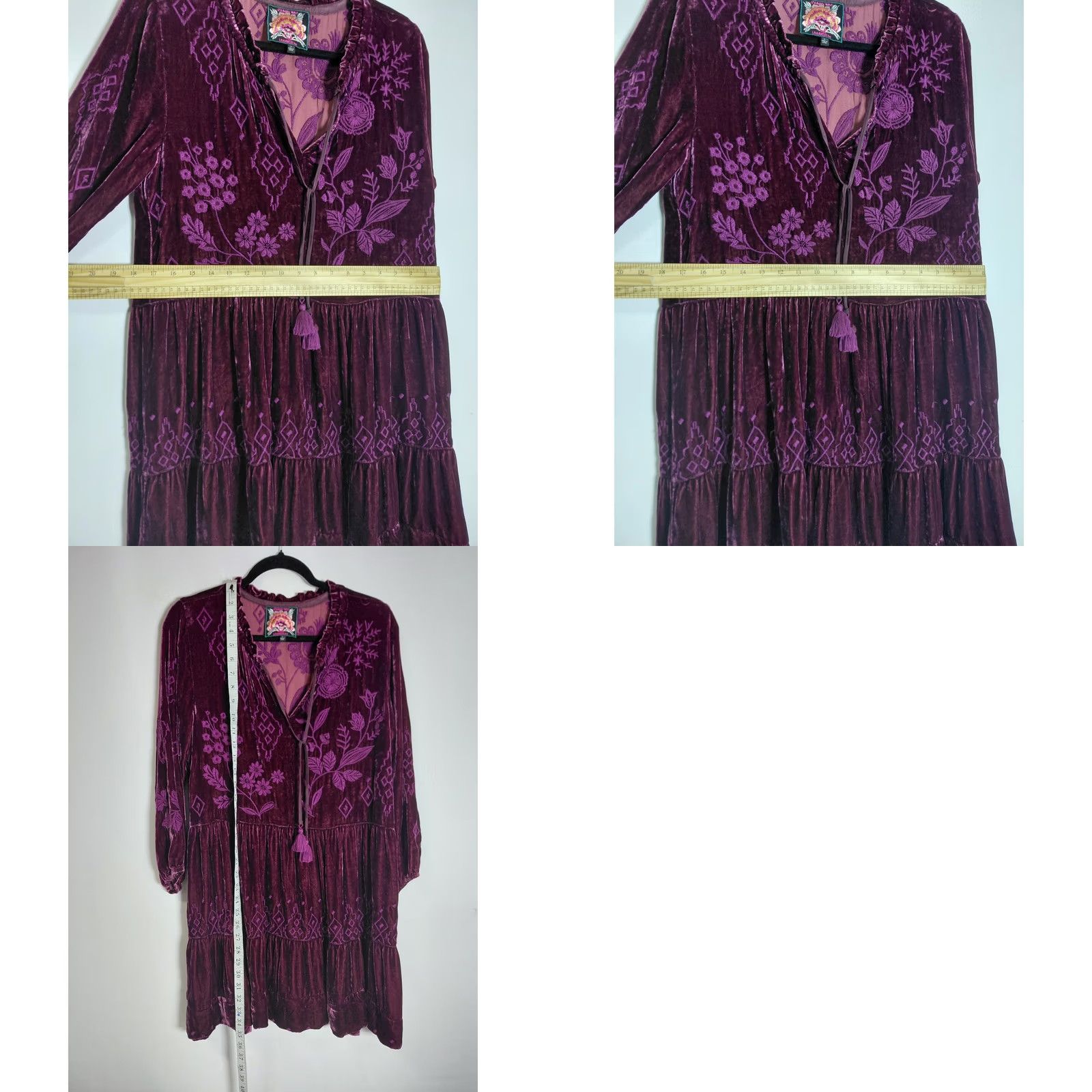 Johnny Was Johnny Was Los Angeles Purple Knit V-Neck Dress S Size S / US 4 / IT 40 - 8 Thumbnail
