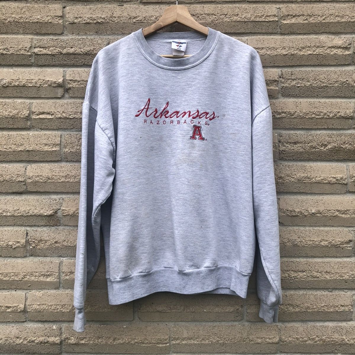 Jerzees Vintage 90s University of Arkansas Razorbacks Sweatshirt Size US L / EU 52-54 / 3 - 1 Thumbnail