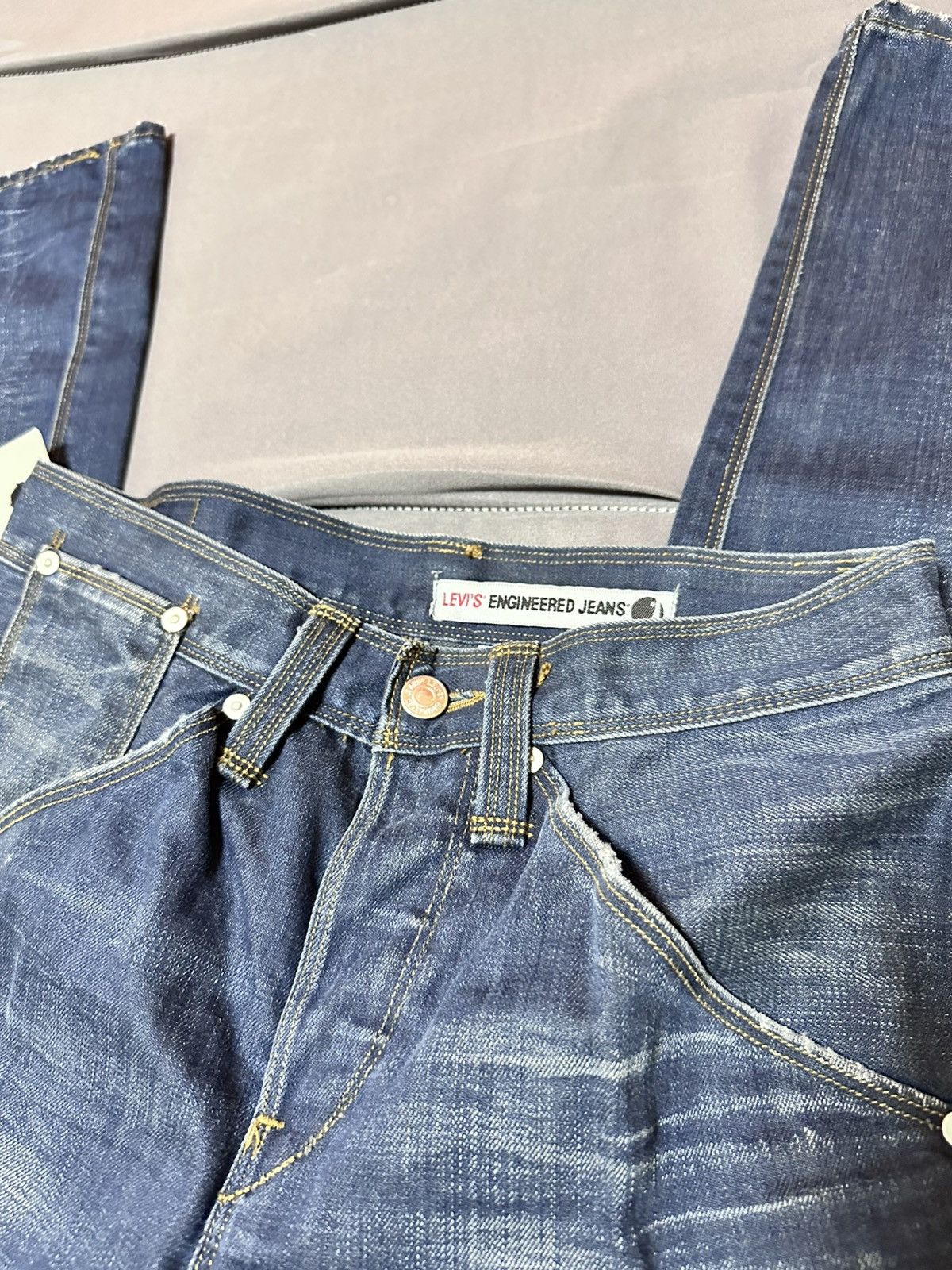 Levi's Vintage Clothing Levi’s Engineered Jeans “Guys Iconic” Brutal Blue NOS Size US 27 - 7 Thumbnail
