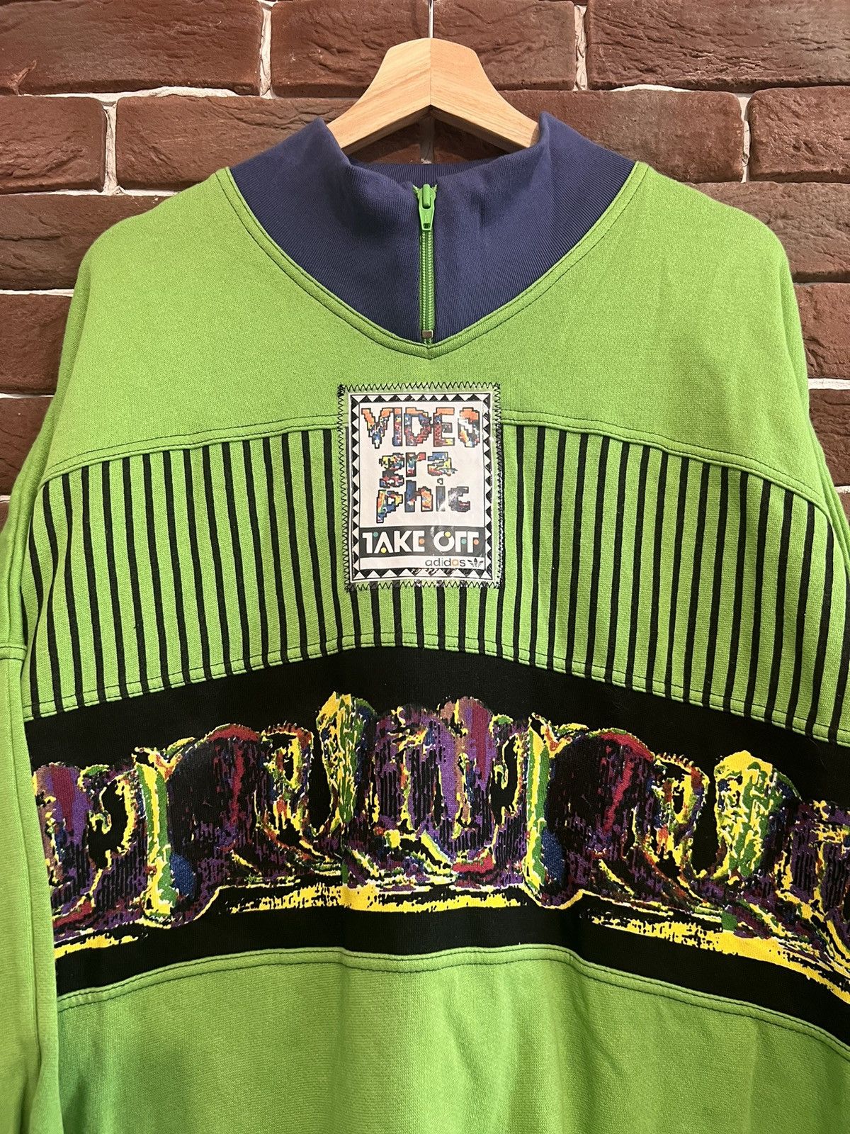Adidas Vintage 80s Adidas Take Off Video Graphic Sweatshirt Crewnec Size US XL / EU 56 / 4 - 3 Thumbnail