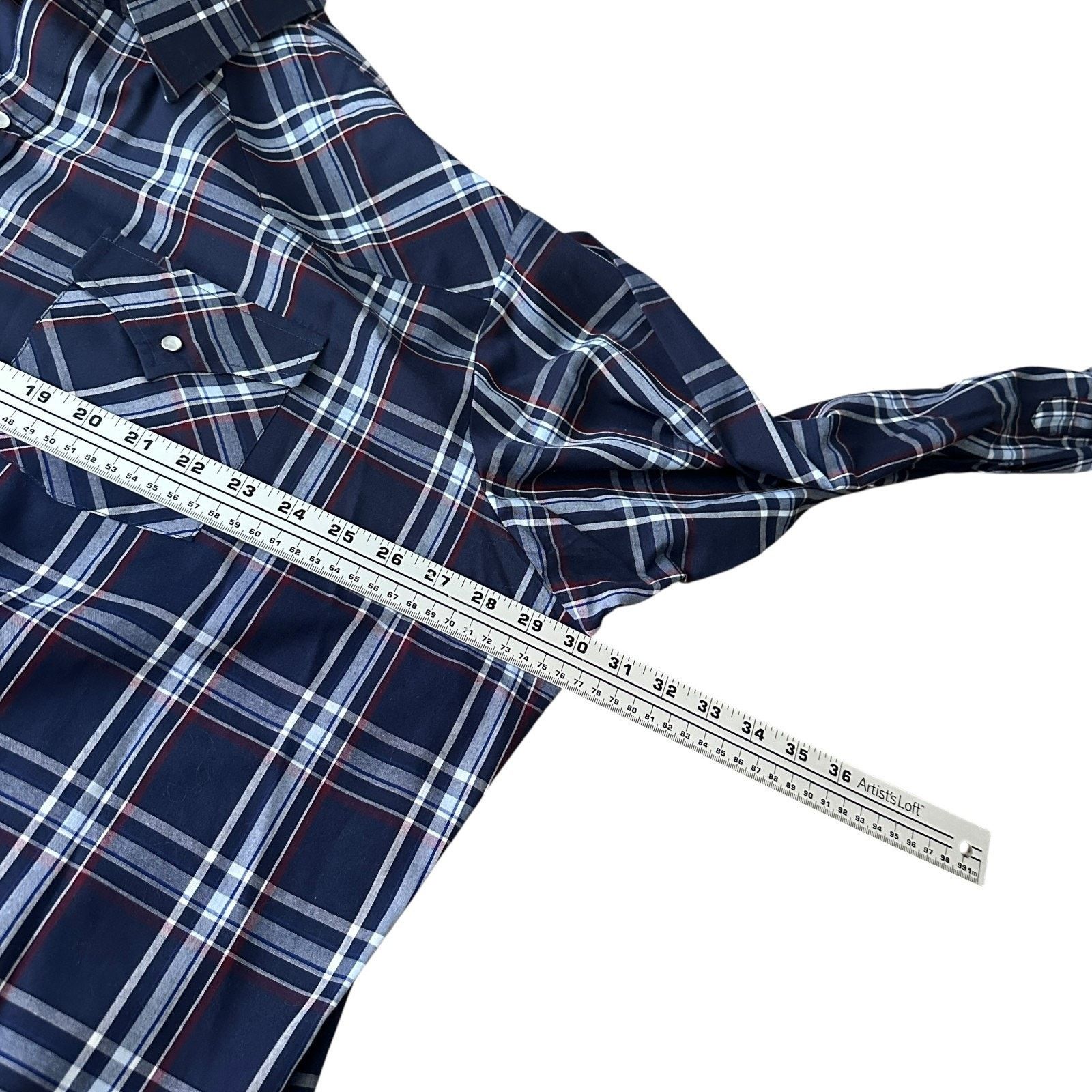 Other Ely Cattleman Shirt Men’s 3XLT Blue Plaid Western Button-Up Size US XXL / EU 58 / 5 - 8 Thumbnail