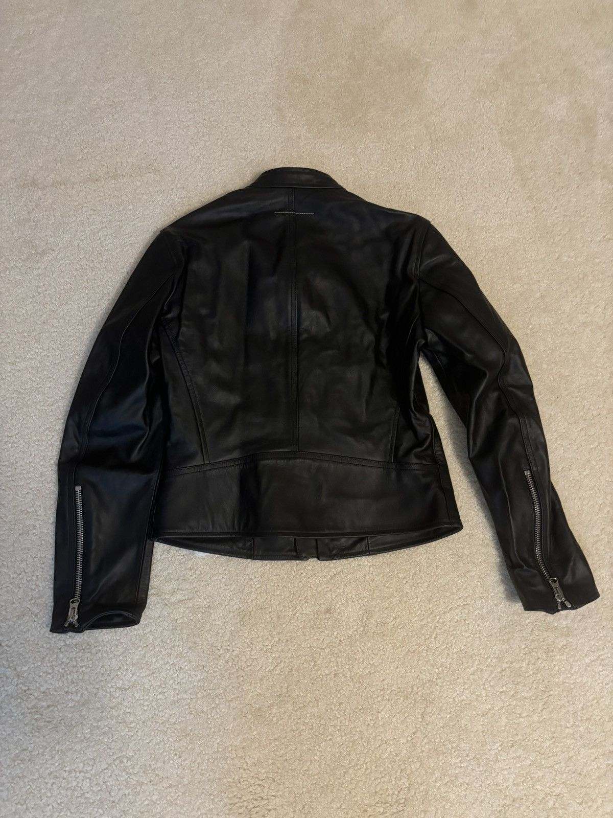 Maison Margiela Maison Margiela MM6 5 Zip Leather Jacket Black Size US XXS / EU 40 - 10 Thumbnail