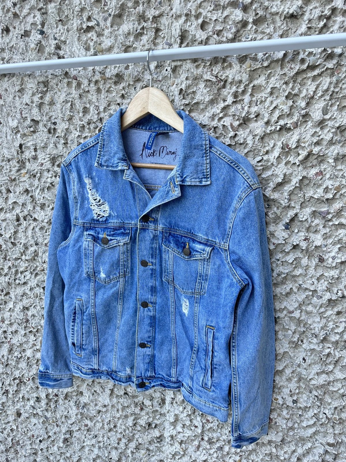 H&M Hm x Nicki Minaj denim jeans trucker jacket Size US S / EU 44-46 / 1 - 6 Thumbnail