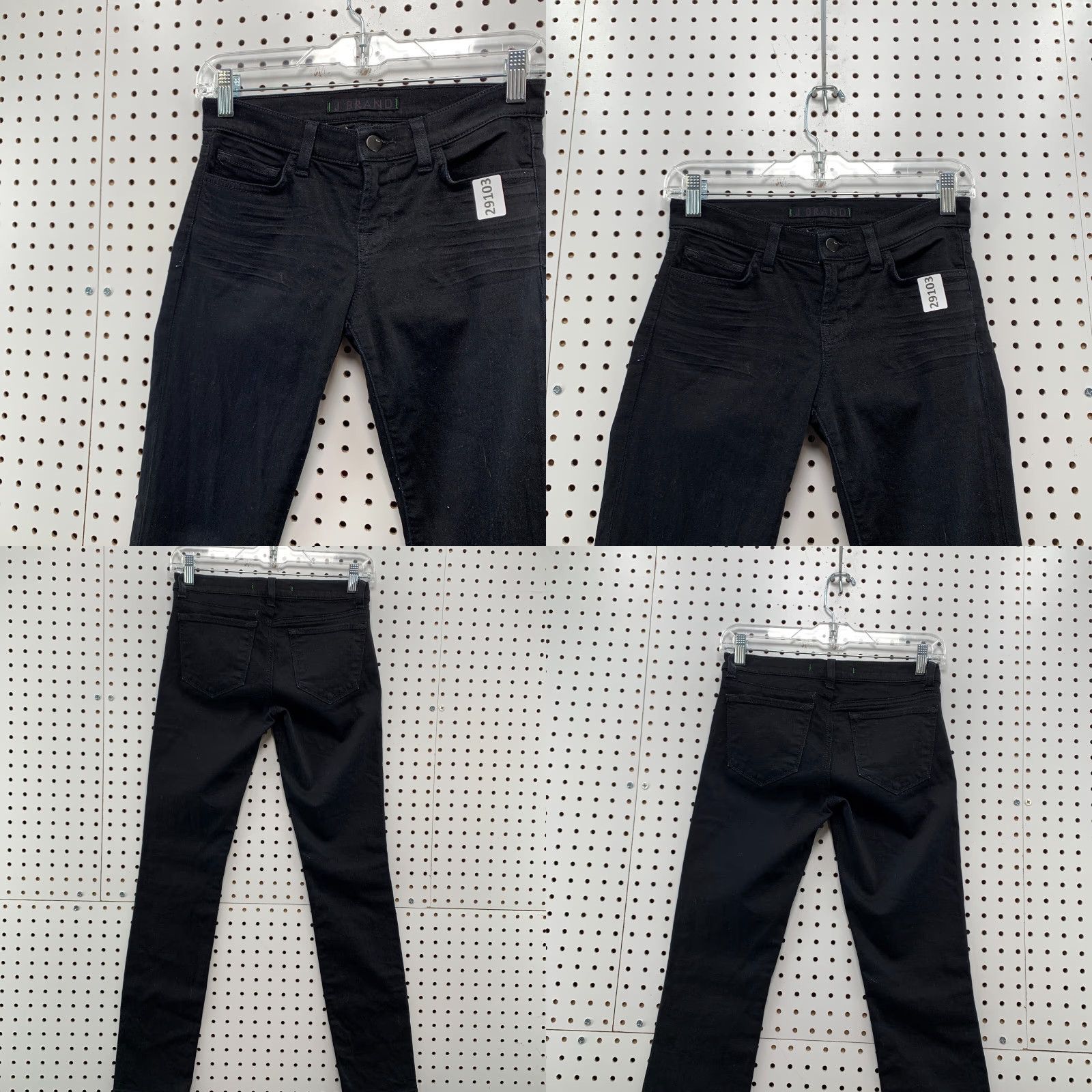 J Brand VINTAGE J Brand Black Denim Skinny Jeans Womens Size 25 Slim Fit Size 42" / US 20 - 8 Thumbnail