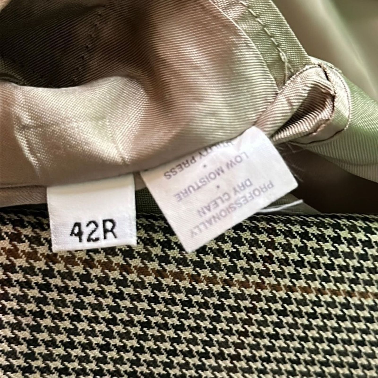 Burberry Burberrys Houndstooth 42R Plaid Blazer Vintage 90s Y2K Size 42R - 7 Thumbnail