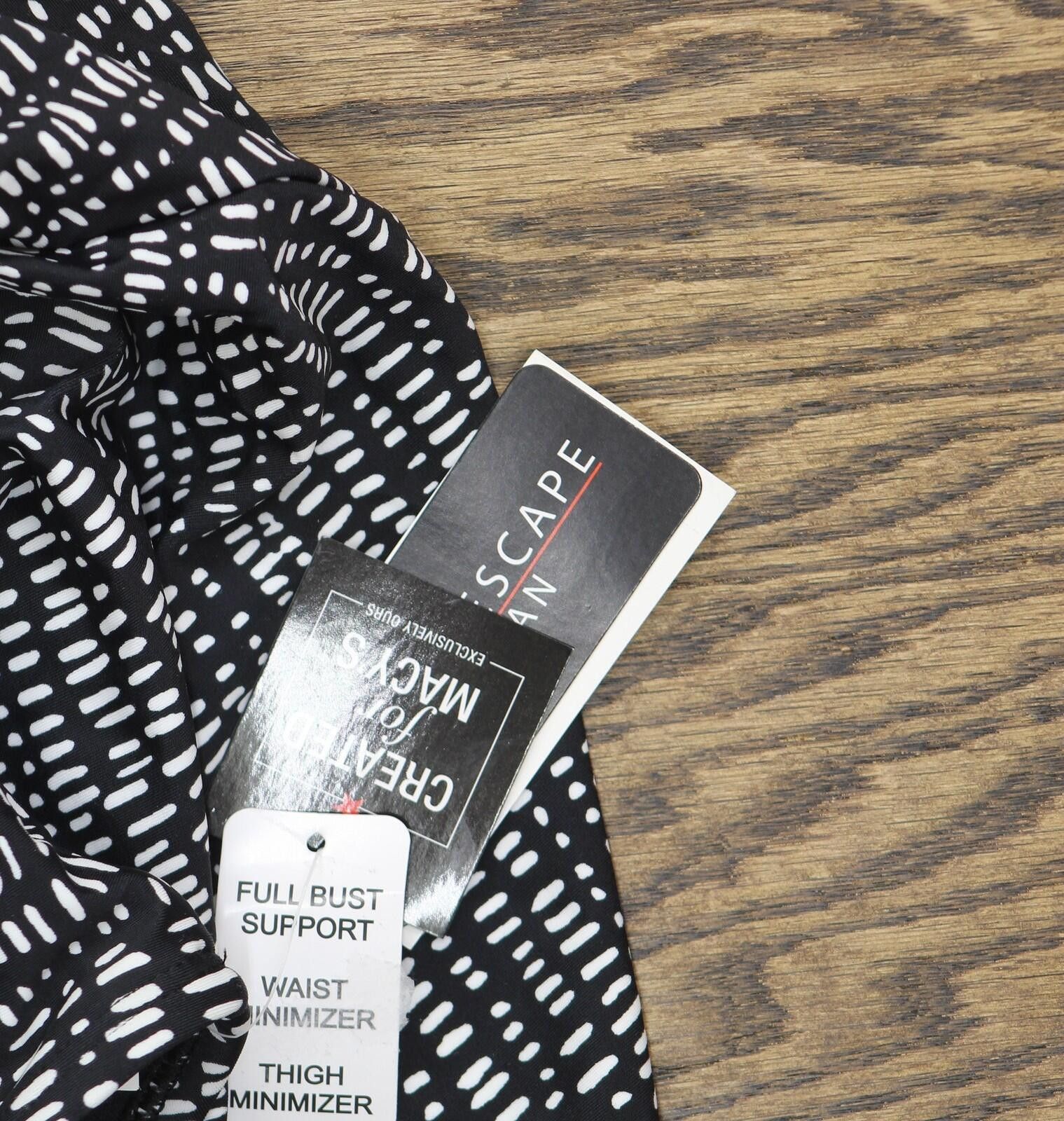Other Nwt Island Escape Size Swim Dress One Piece Black Multi 16w Size ONE SIZE - 3 Thumbnail