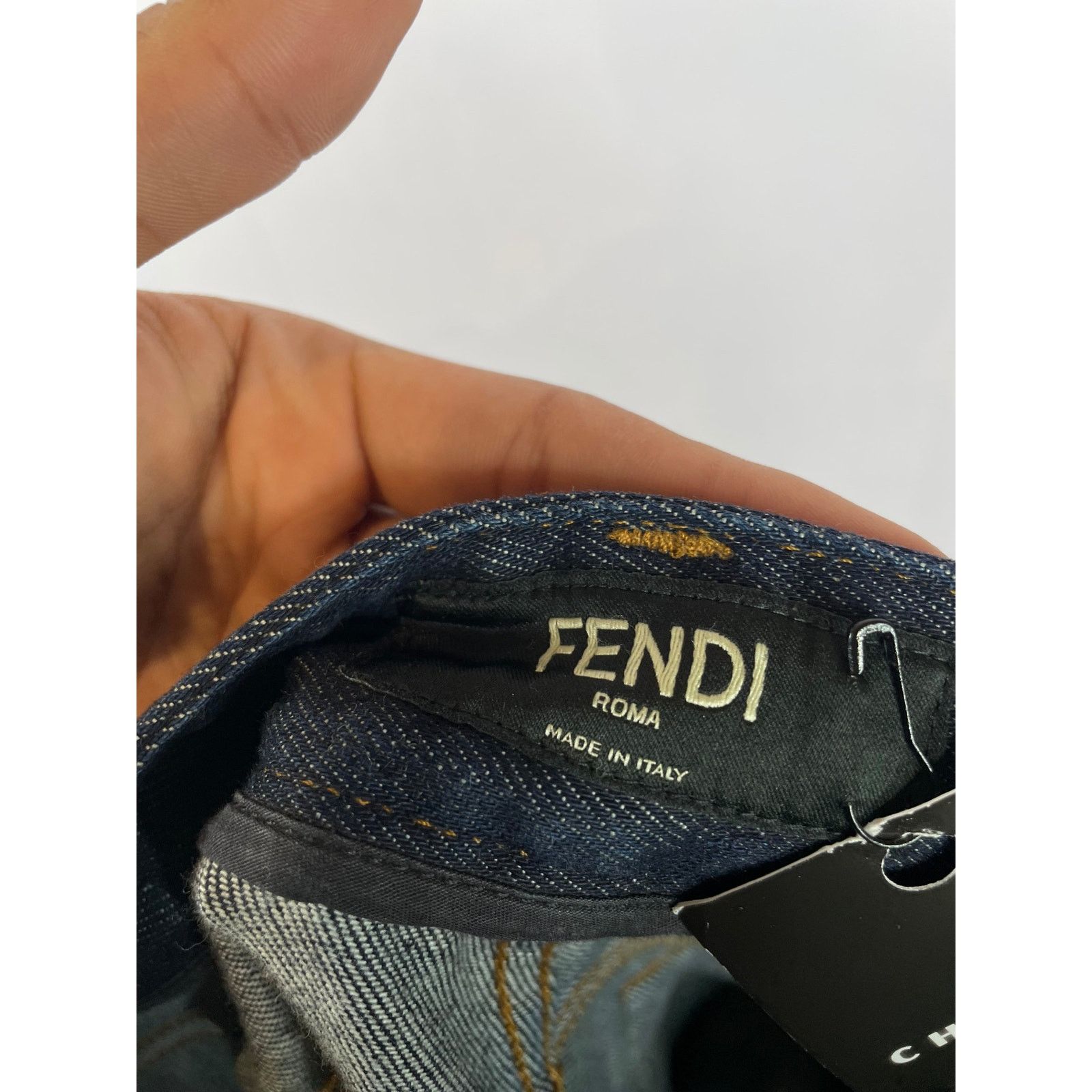 Fendi Fendi Pocket Logo Selvedge Blue Jeans Size US 32 / EU 48 - 3 Thumbnail