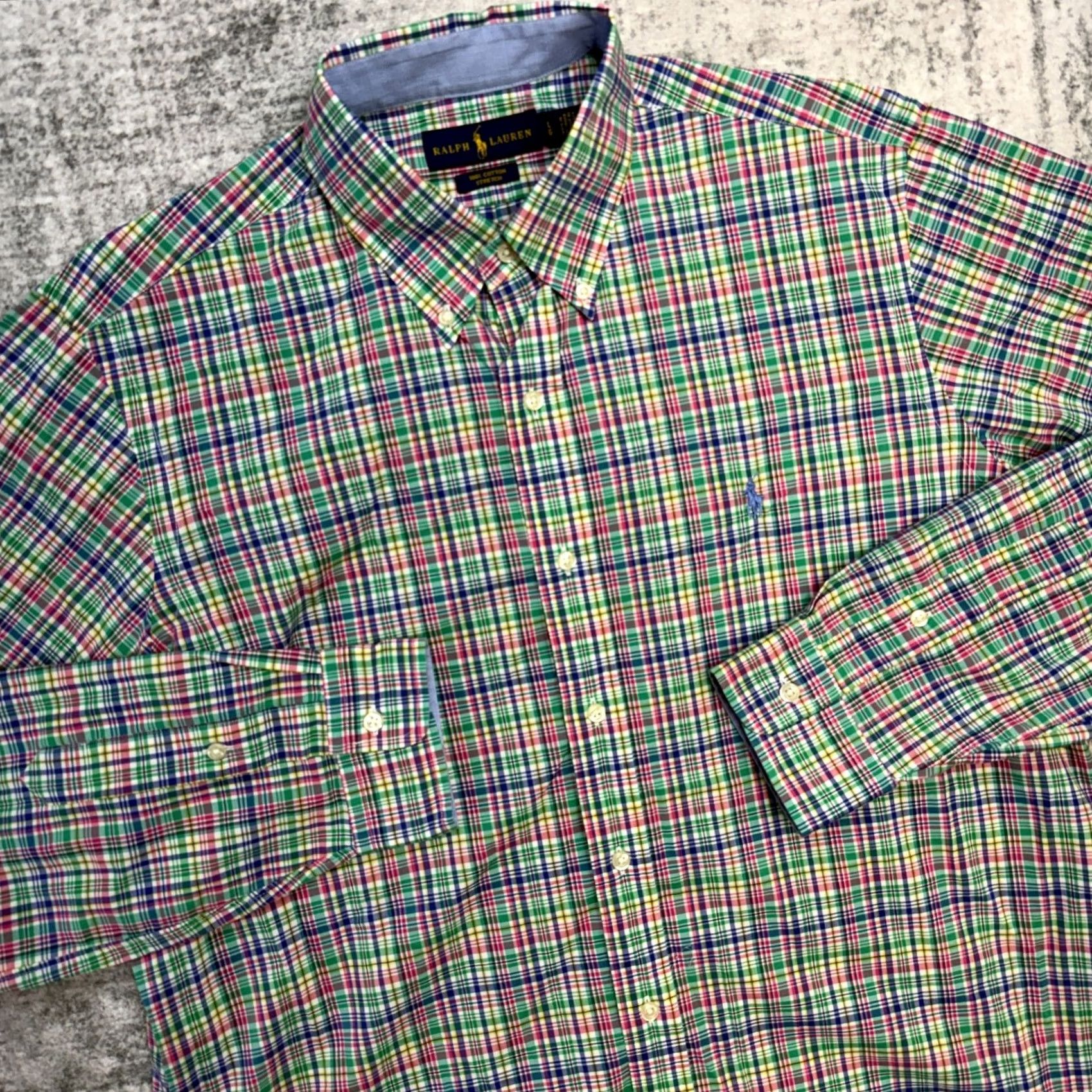 Polo Ralph Lauren Polo Ralph Lauren Shirt Mens L Colorful Bright Plaid Cotton Stretch Preppy Size US L / EU 52-54 / 3 - 2 Thumbnail