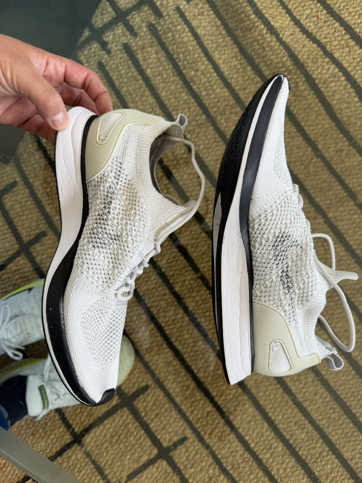 Nike Air Zoom Mariah Flyknit Racer - White Pure Platinum Size US 10.5 / IT 40.5 - 5 Thumbnail
