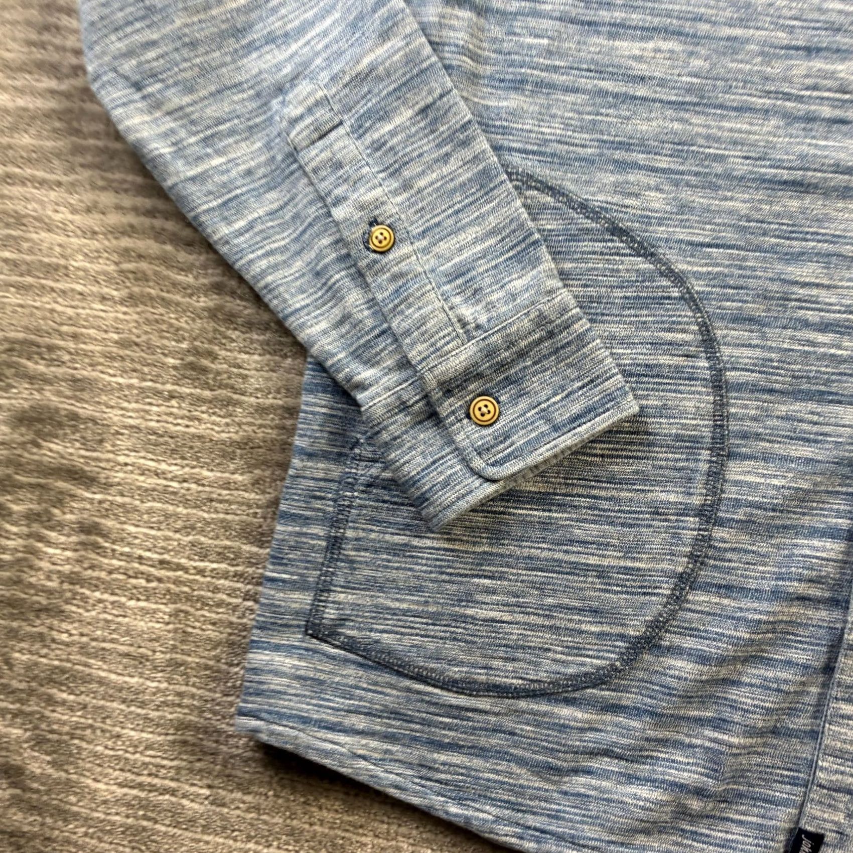 johnnie-O johnnie-O Shirt Mens M Blue Shirt Jacket Indigo Bateman Overshirt Denim Button-Up with Pockets Size US M / EU 48-50 / 2 - 3 Thumbnail