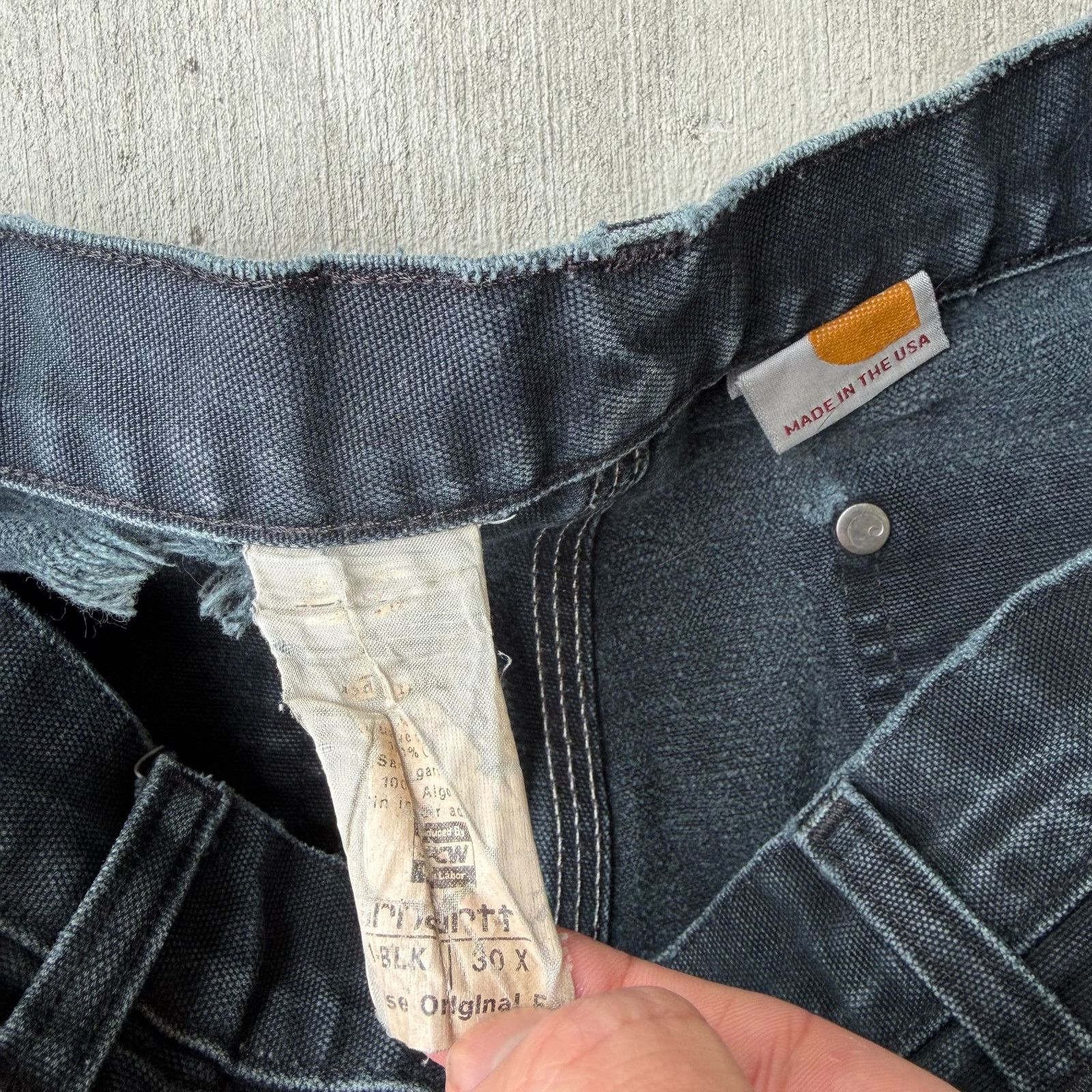 Carhartt × Vintage Carhartt faded black double knee work wear carpenter pants Size US 28 / EU 44 - 7 Thumbnail