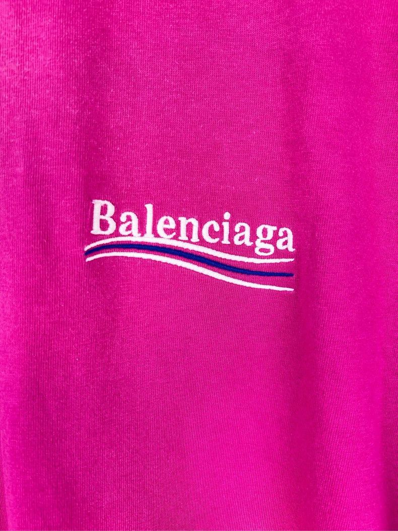 Balenciaga Balenciaga Pink Tie-Dye Coke Wave Short Sleeve T-Shirt Size US M / EU 48-50 / 2 - 5 Thumbnail