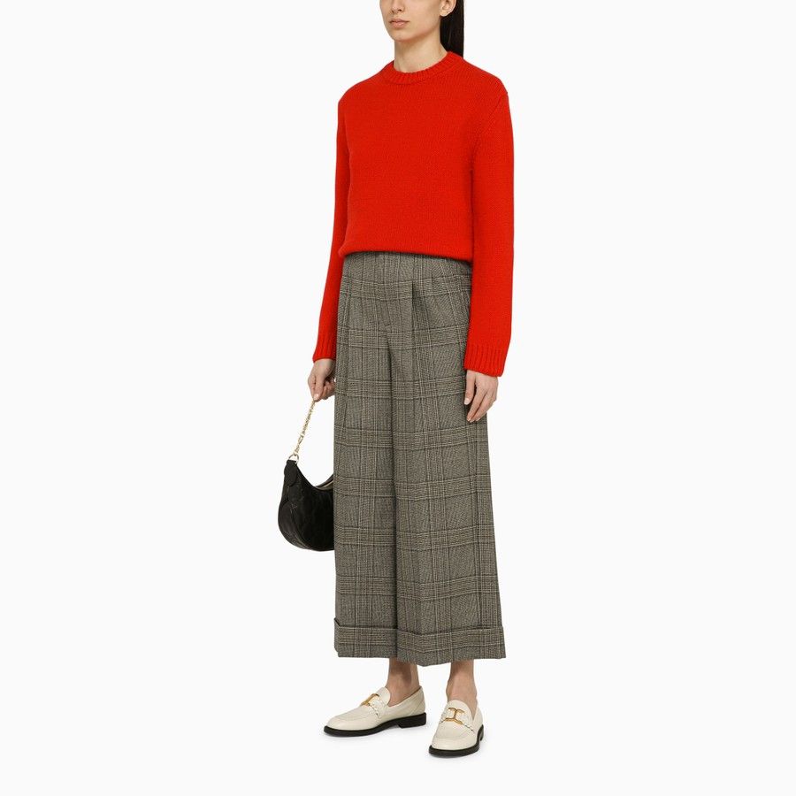 Gucci o1d2blof0824 Wool Cropped Trousers in Grey Size 27" / US 4 / IT 40 - 2 Thumbnail