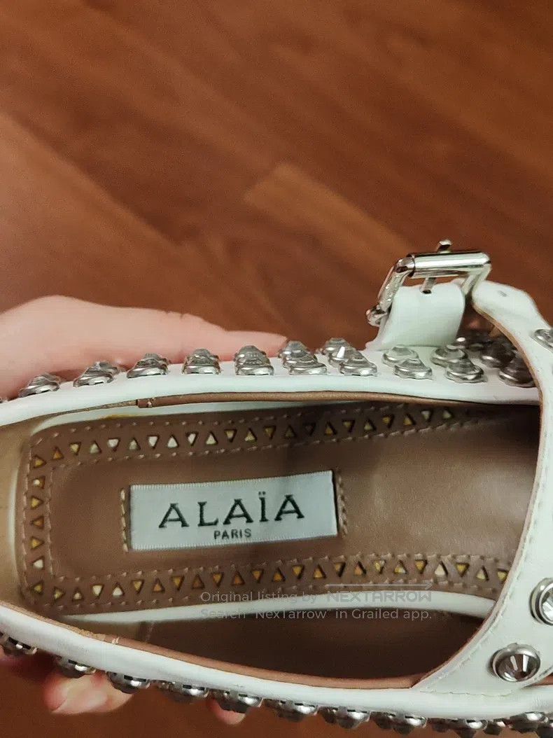 Alaia Alaia White Crystal Ballet Shoes Size US 7.5 / IT 37.5 - 2 Thumbnail