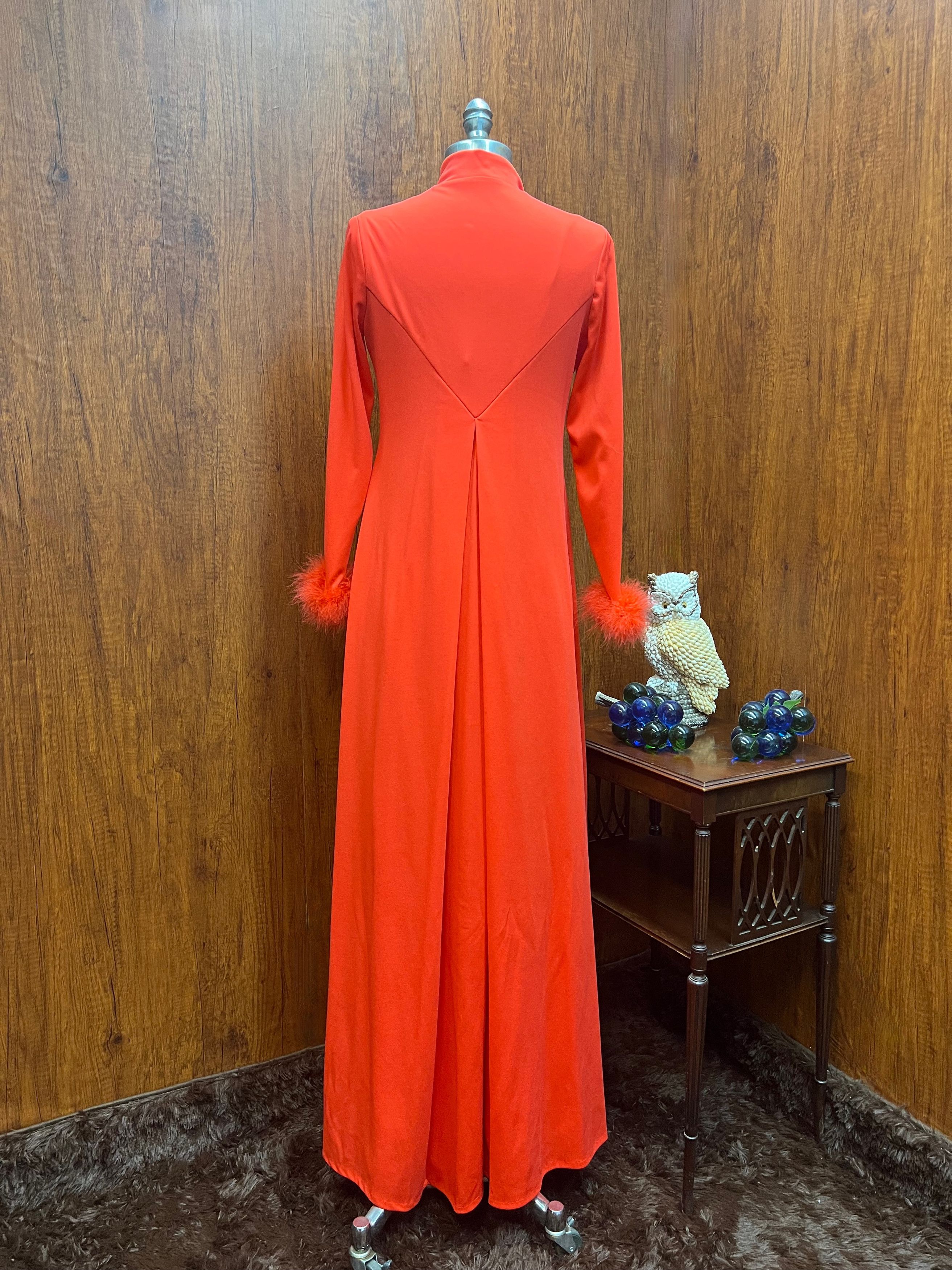 Vintage Vintage 1970s Maxi Tank Dress and Feather Trim Jacket Set Size S / US 4 / IT 40 - 7 Thumbnail