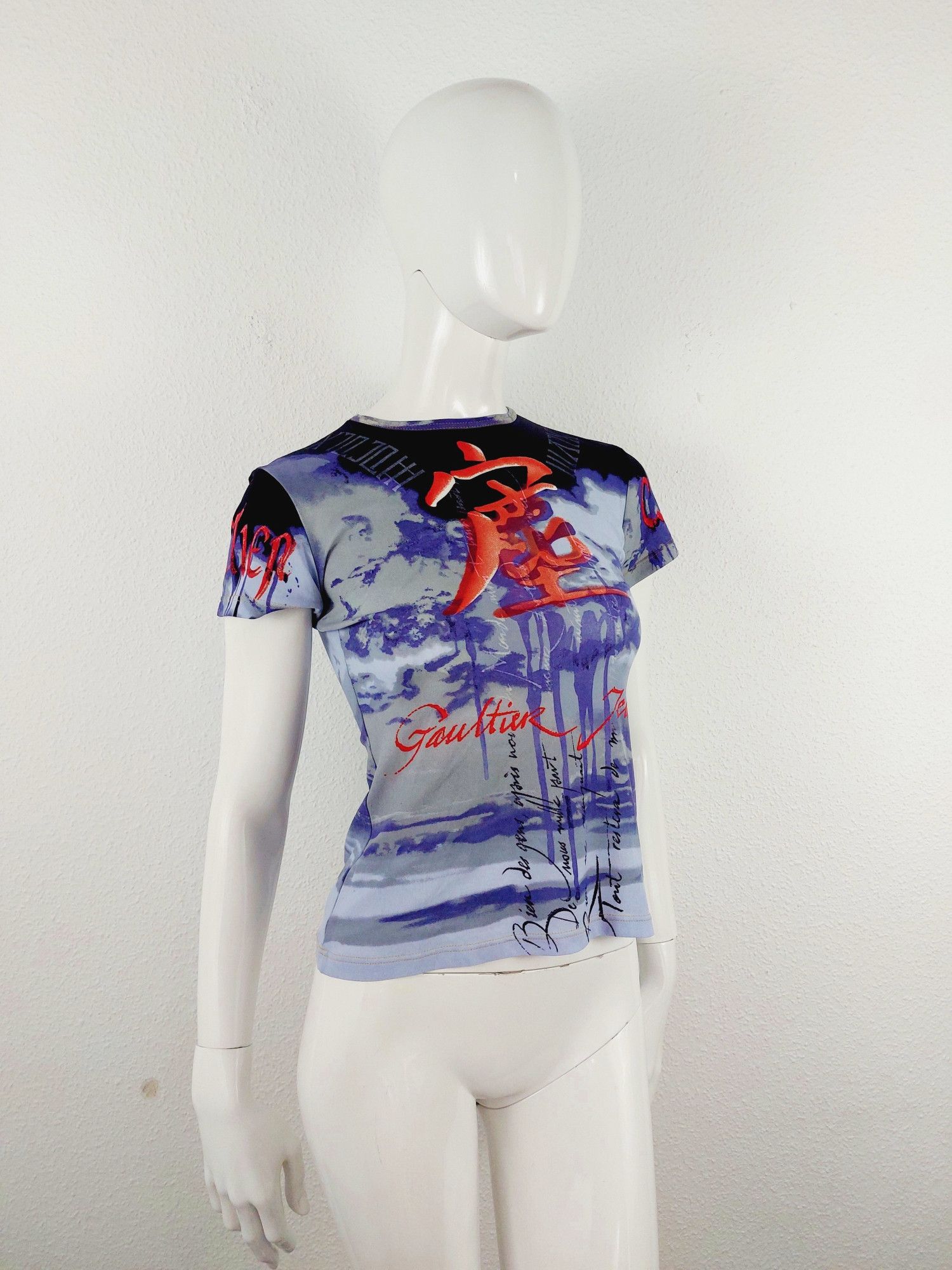Jean Paul Gaultier Jean Paul Gaultier Tattoo Japanese Letters T-shirt Top Size US XS / EU 42 / 0 - 2 Thumbnail
