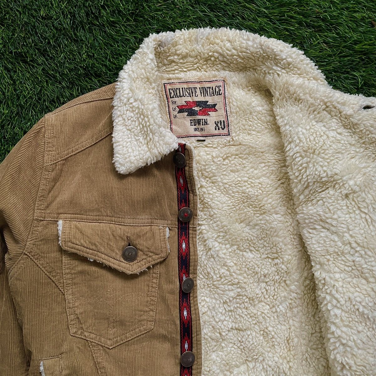 Other Edwin XV Corduroy Sherpa Liner Trucker Jacket Size US S / EU 44-46 / 1 - 3 Thumbnail