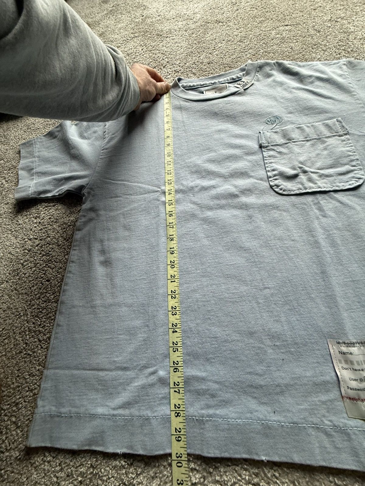 Maison MIHARA YASUHIRO Maison Mihara Yasuhiro blue amateur sewn distressed t shirt Size US M / EU 48-50 / 2 - 5 Thumbnail