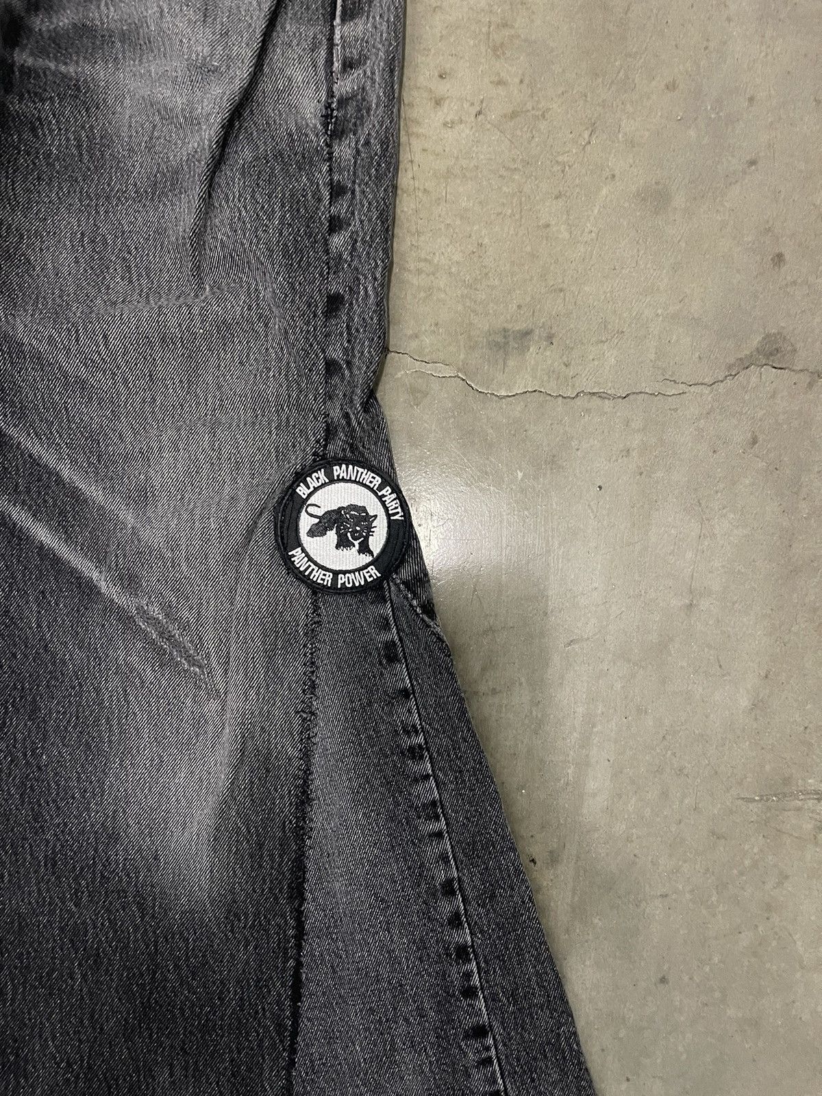 Levi's × Vintage Juke Joint “Right On” Wide Leg Reworked Patch Denim Jeans Size US 36 / EU 52 - 4 Thumbnail