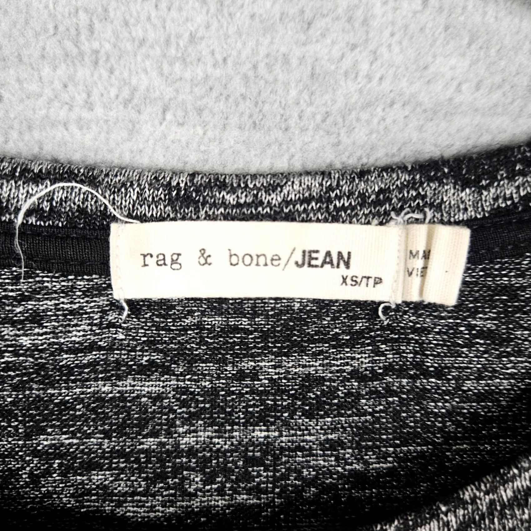 Rag & Bone rag & bone/jean Women's Heater Gray Stretch Knit Site Zipper Sweater XS Size XS / US 0-2 / IT 36-38 - 7 Thumbnail