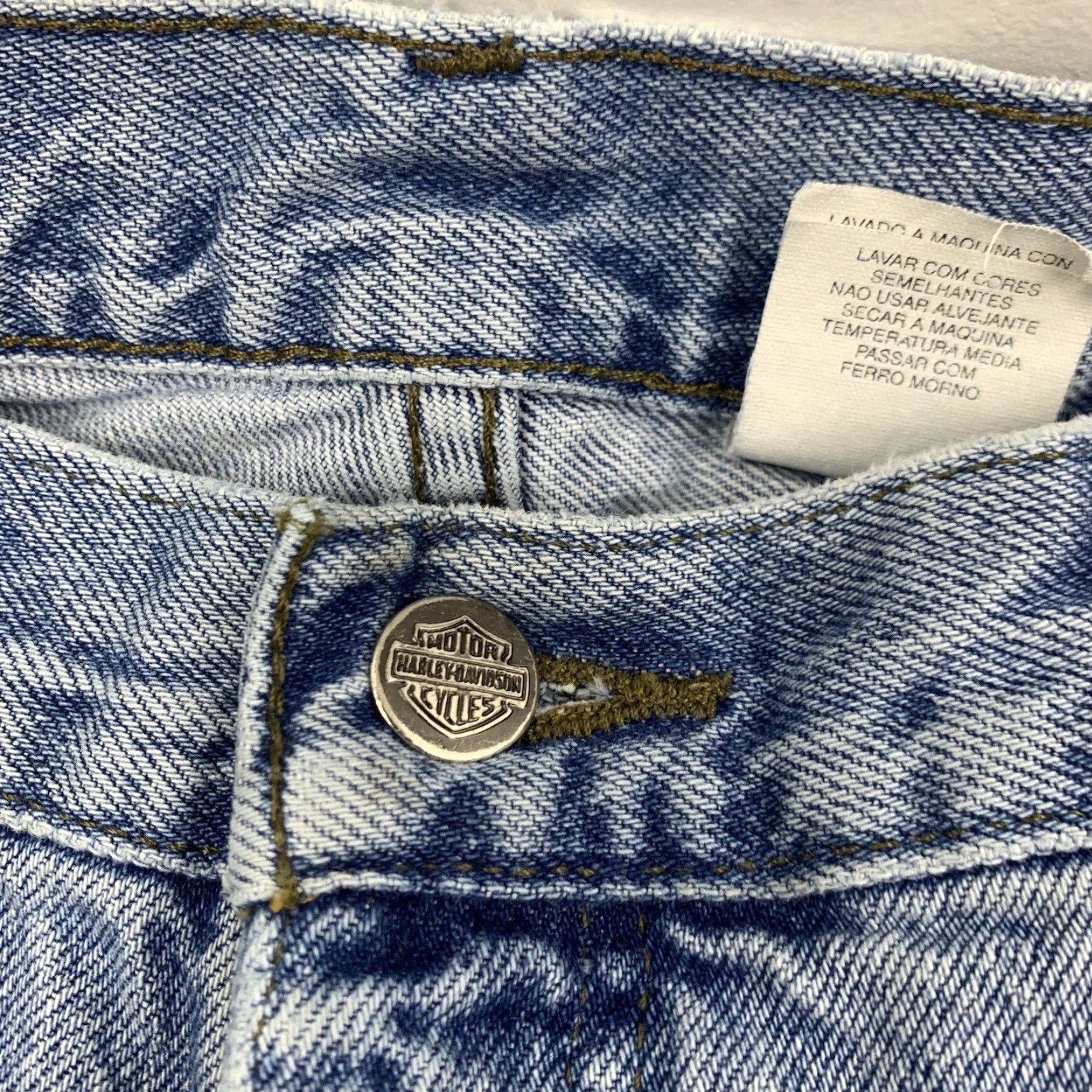 Harley Davidson VINTAGE Harley-Davidson Jeans Adult 36x34 Blue Biker Grunge 90s Mens Jeans Regular 36x34 Blue Harley-Davidson Size US 36 / EU 52 - 7 Thumbnail