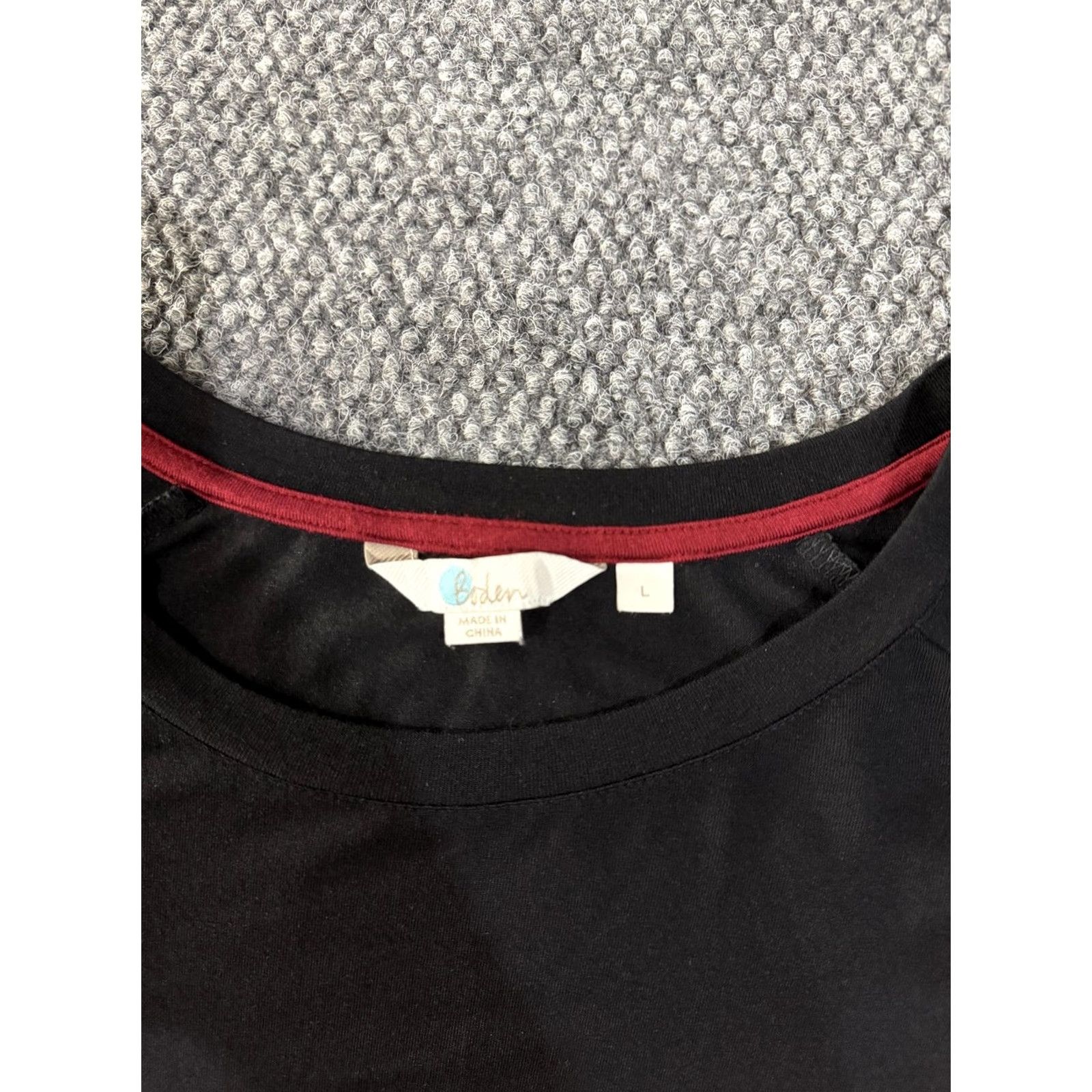 Boden VINTAGE Boden Dress Womens Large Black Drop Waist 3/4 Sleeve Jersey Trapeze Swing Size L / US 10 / IT 46 - 4 Thumbnail