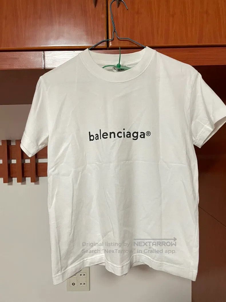 Balenciaga Balenciaga Letter print white short-sleeved T-shirt, size Size US M / EU 48-50 / 2 - 1 Thumbnail