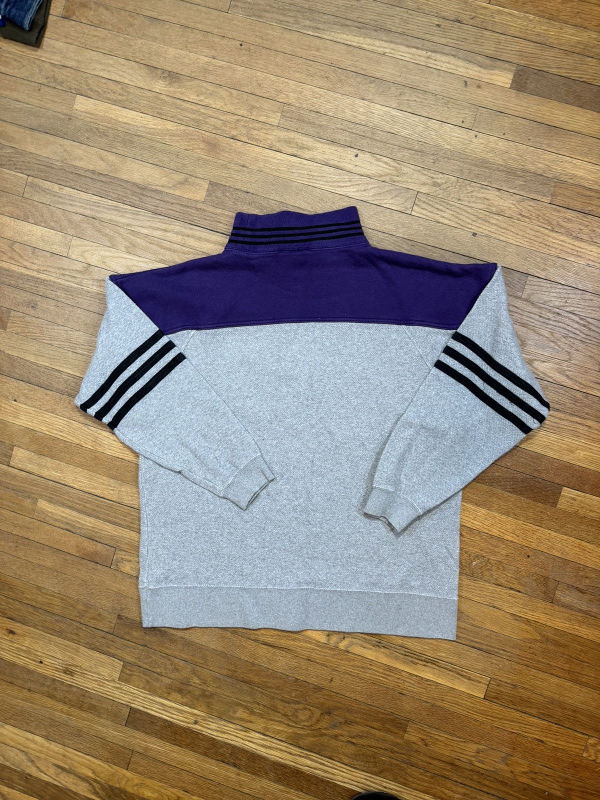 Adidas × Vintage Vintage Adidas Two Tone Sweatshirt Size US M / EU 48-50 / 2 - 2 Thumbnail