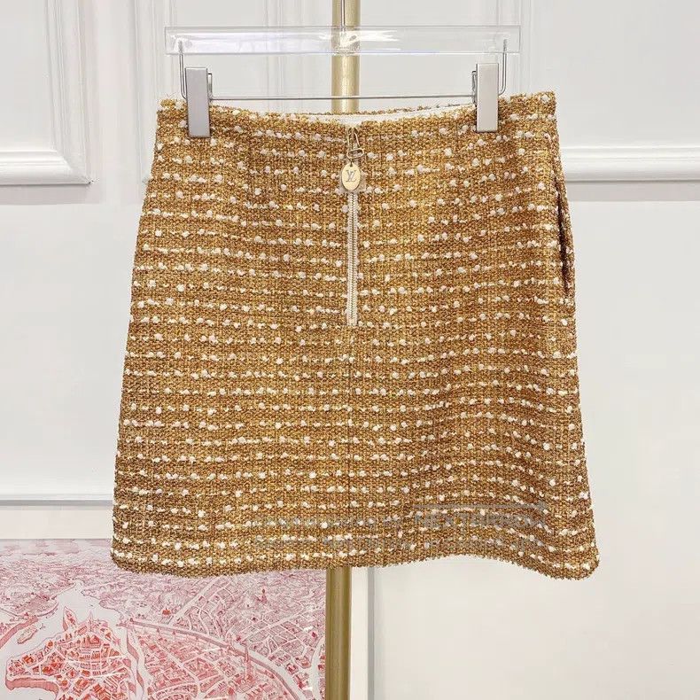 Louis Vuitton Louis Vuitton Gold Skirt Size 37" - 2 Thumbnail