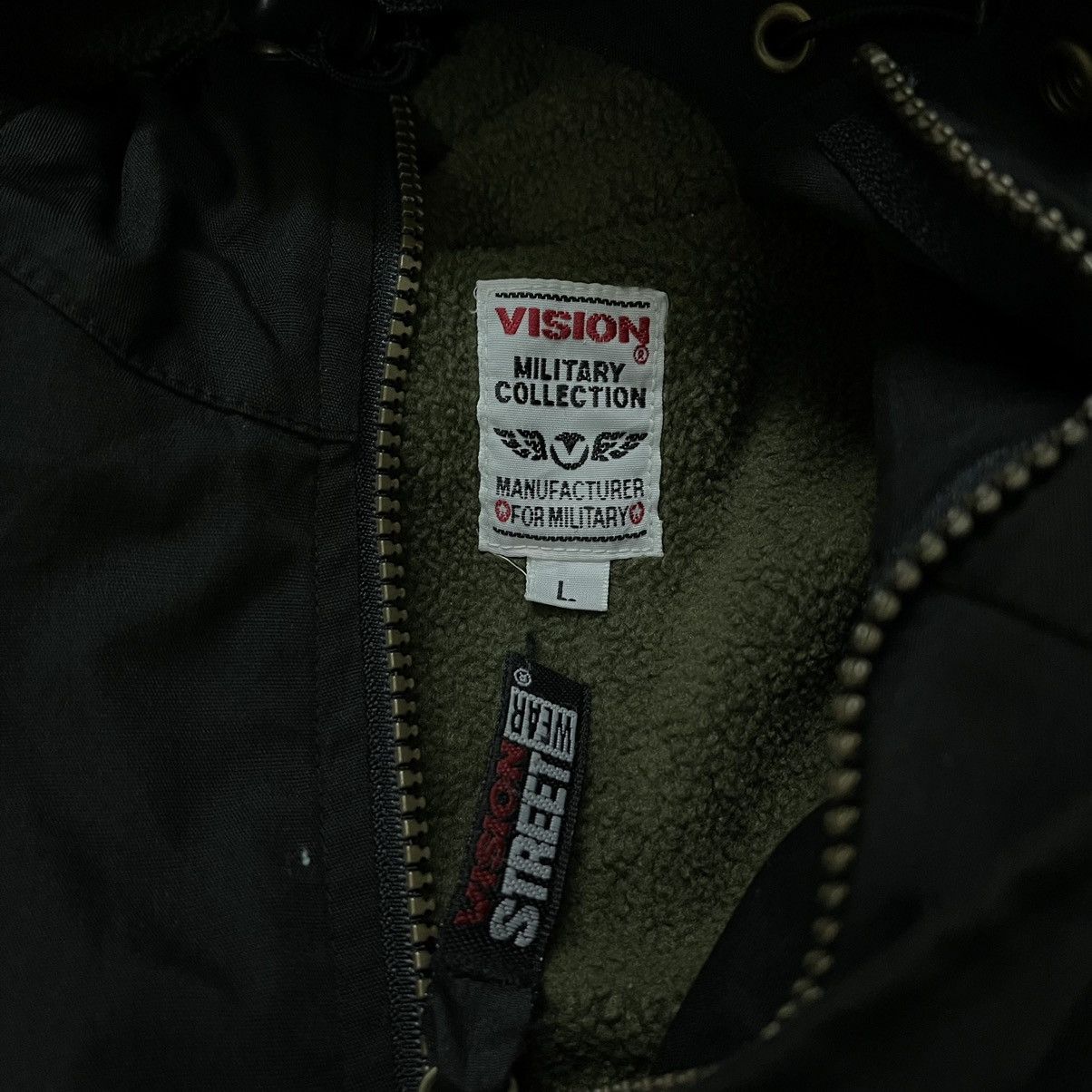 Vision Streetwear Vintage Vision Streetwear Jacket Hoodie Military Collection Size US XL / EU 56 / 4 - 9 Thumbnail