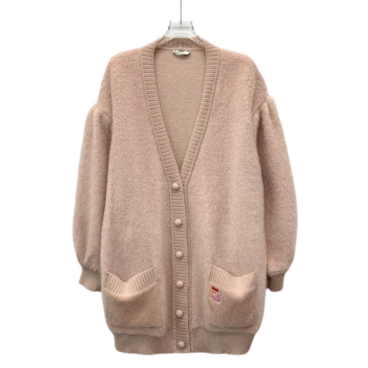 Fendi Fendi Pink Logo Mohair Long Sleeve Knitwear K26WX Size XL / US 12-14 / IT 48-50 - 1 Thumbnail