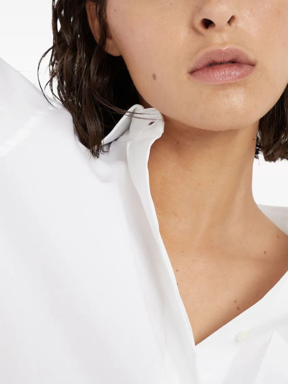 Brunello Cucinelli o1w1db10825 Blouse in White Size L / US 10 / IT 46 - 5 Thumbnail