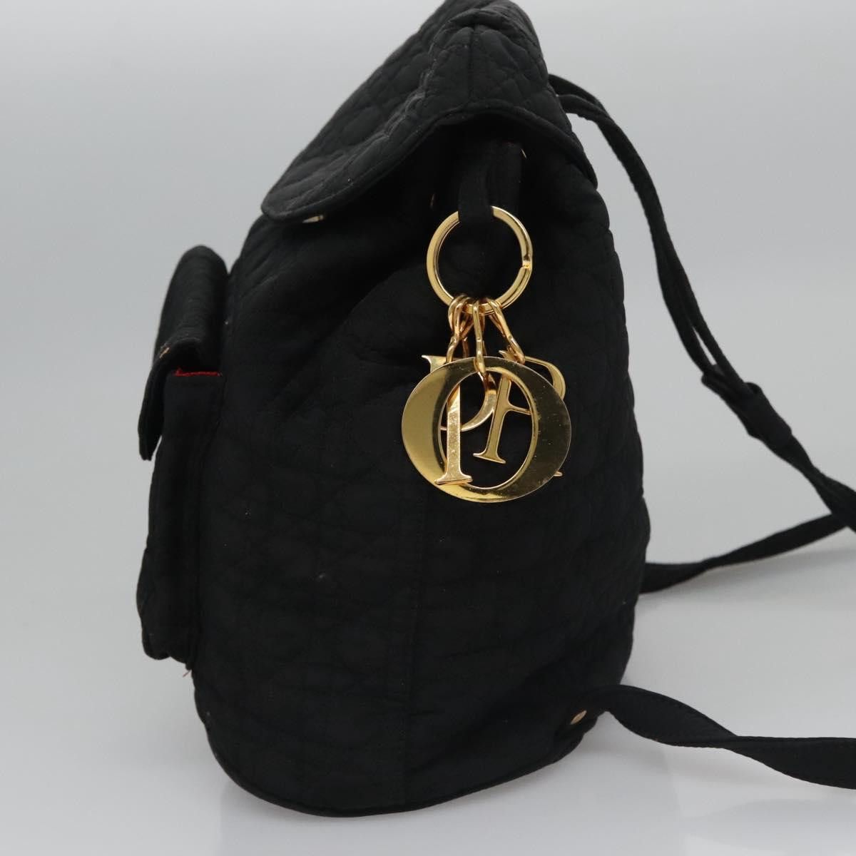 Dior DIOR Lady DIOR Backpack Nylon Black Gold Size ONE SIZE - 4 Thumbnail