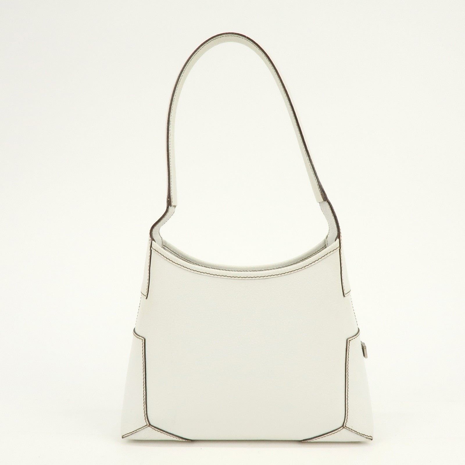 Salvatore Ferragamo Ferragamo Calfskin Shoulder Bag White Size ONE SIZE - 2 Thumbnail