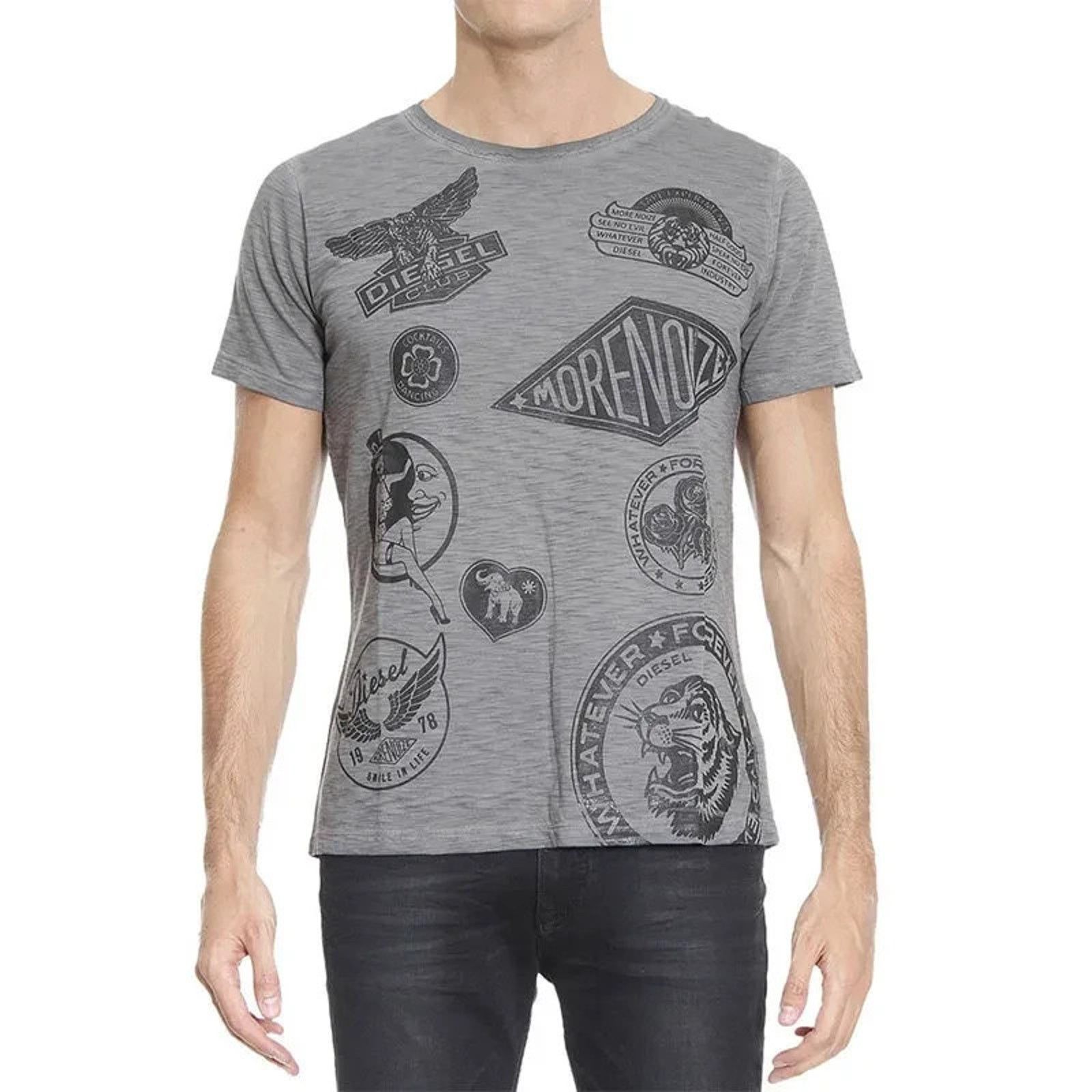 Diesel Diesel Graffiti mens t-shirt short sleeve black L A003165 Size US XXS / EU 40 - 1 Thumbnail