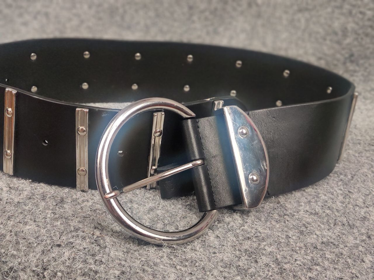 The Kooples The Kooples Design voluminous leather belt with metal logos Size ONE SIZE - 4 Thumbnail