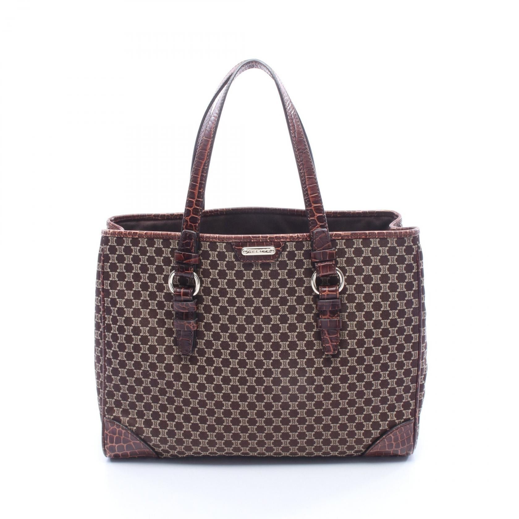 Celine Celine CELINE Macadam Croco Embossed Leather Tote Bag Textile Tote Bag DUTY FREE for USA Size ONE SIZE - 1 Thumbnail