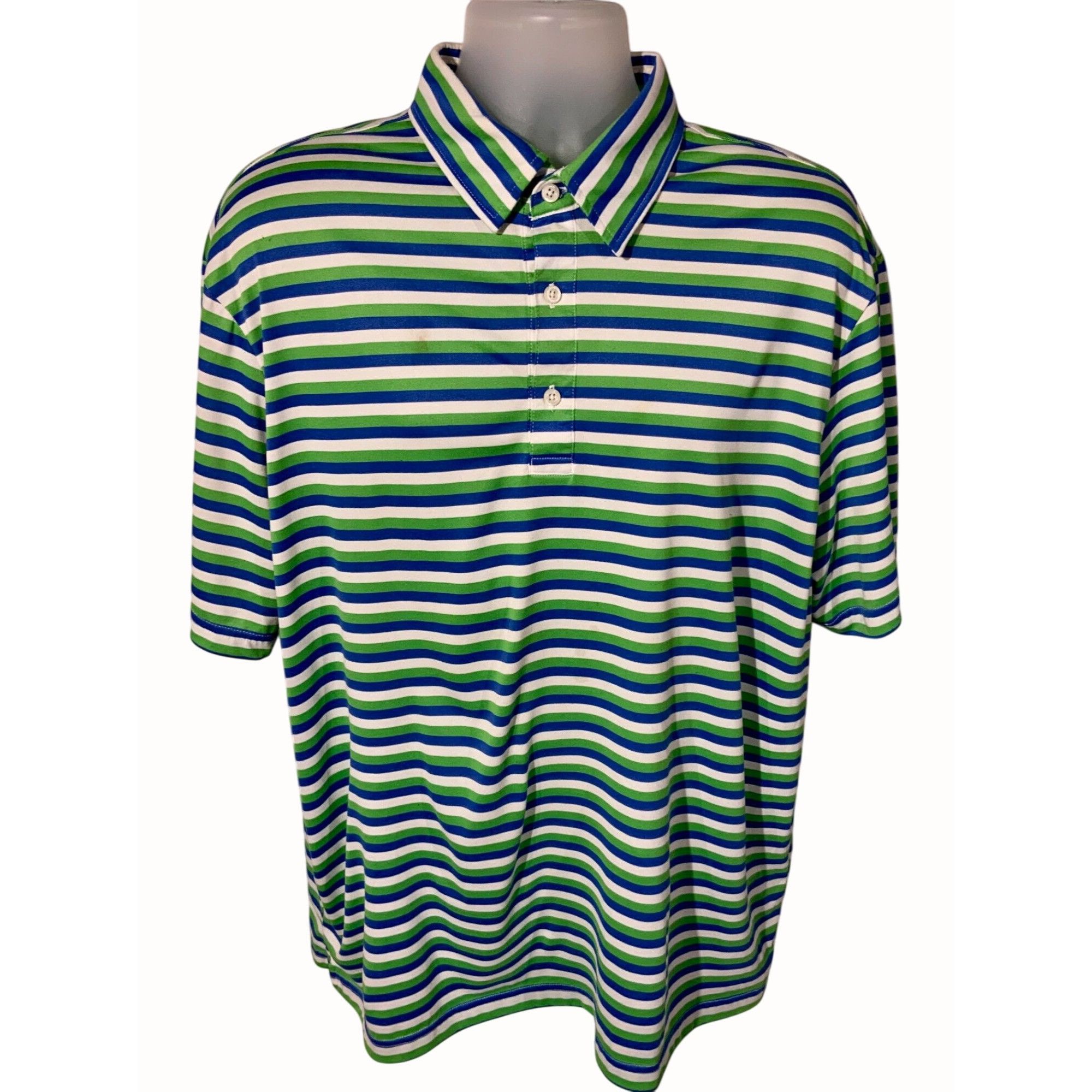 Cremieux Cremieux Club 38 Performance Polo Shirt XL Striped Size US XL / EU 56 / 4 - 1 Thumbnail