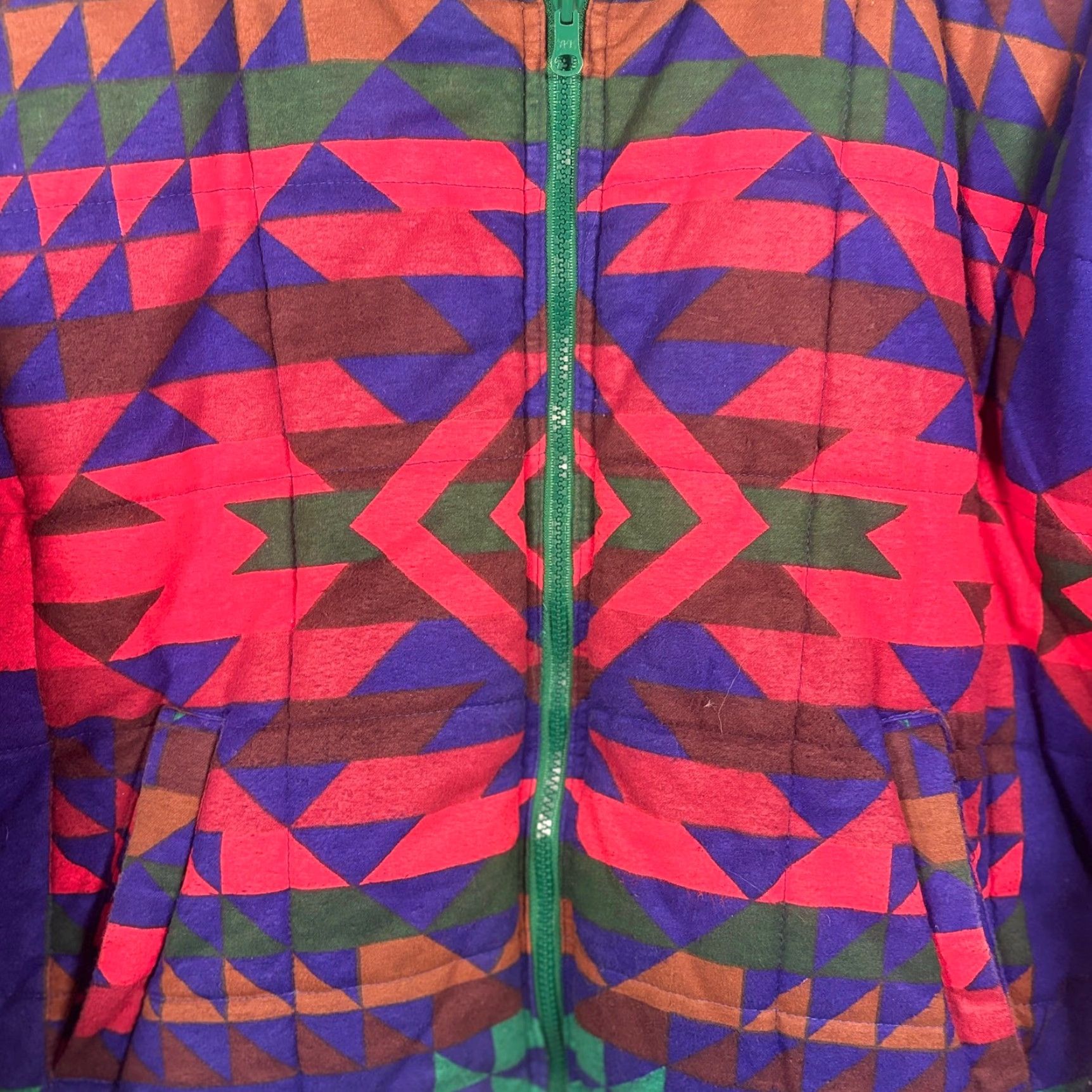 Vintage VINTAGE Andy Johns Jacket Mens M Blue Green Reversible Southwestern Puffer Jacket Size US M / EU 48-50 / 2 - 4 Thumbnail