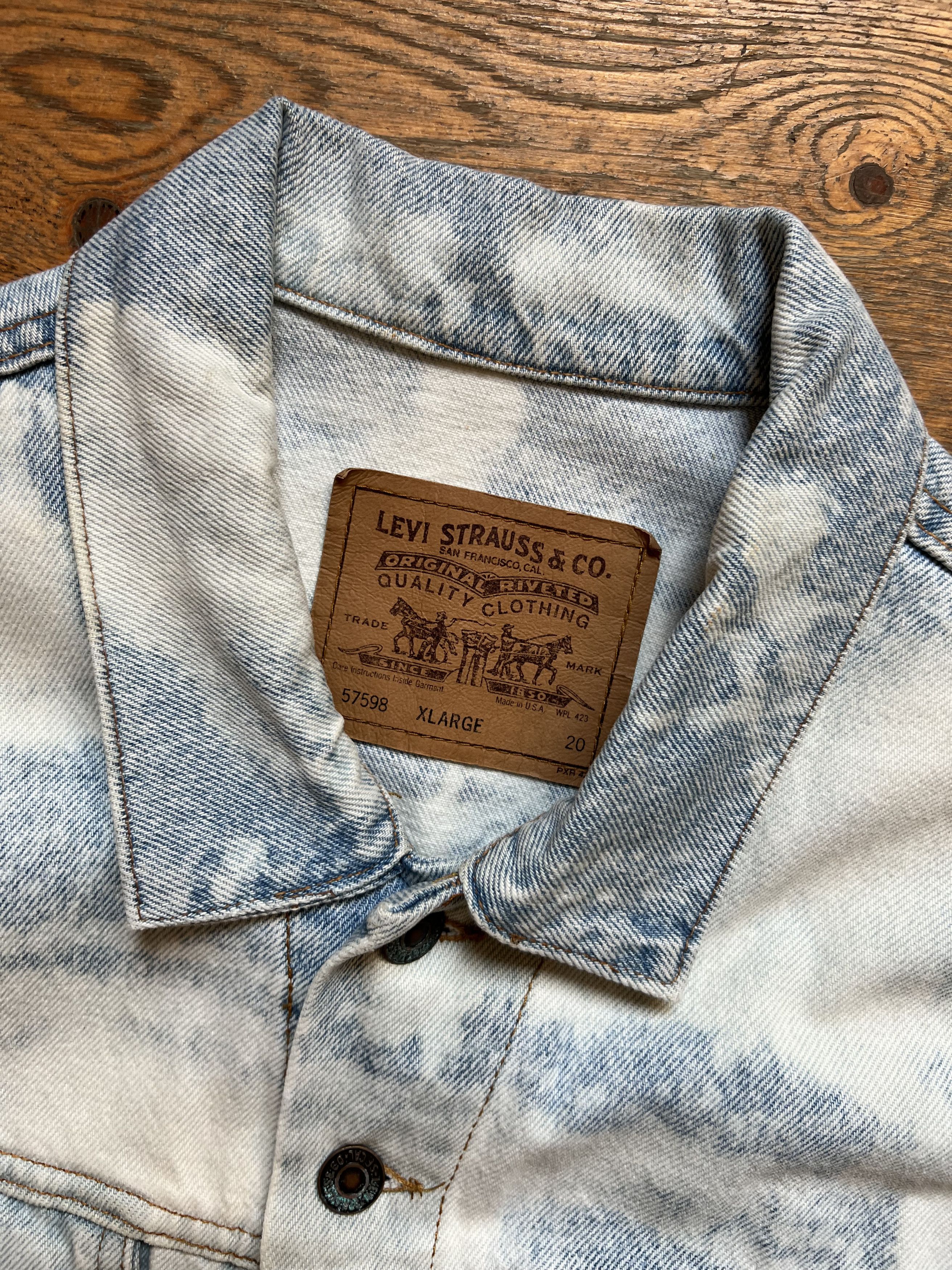 Other Levi's Vintage USA Denim Trucker Bomber Heavy Jacket Size US XL / EU 56 / 4 - 5 Thumbnail