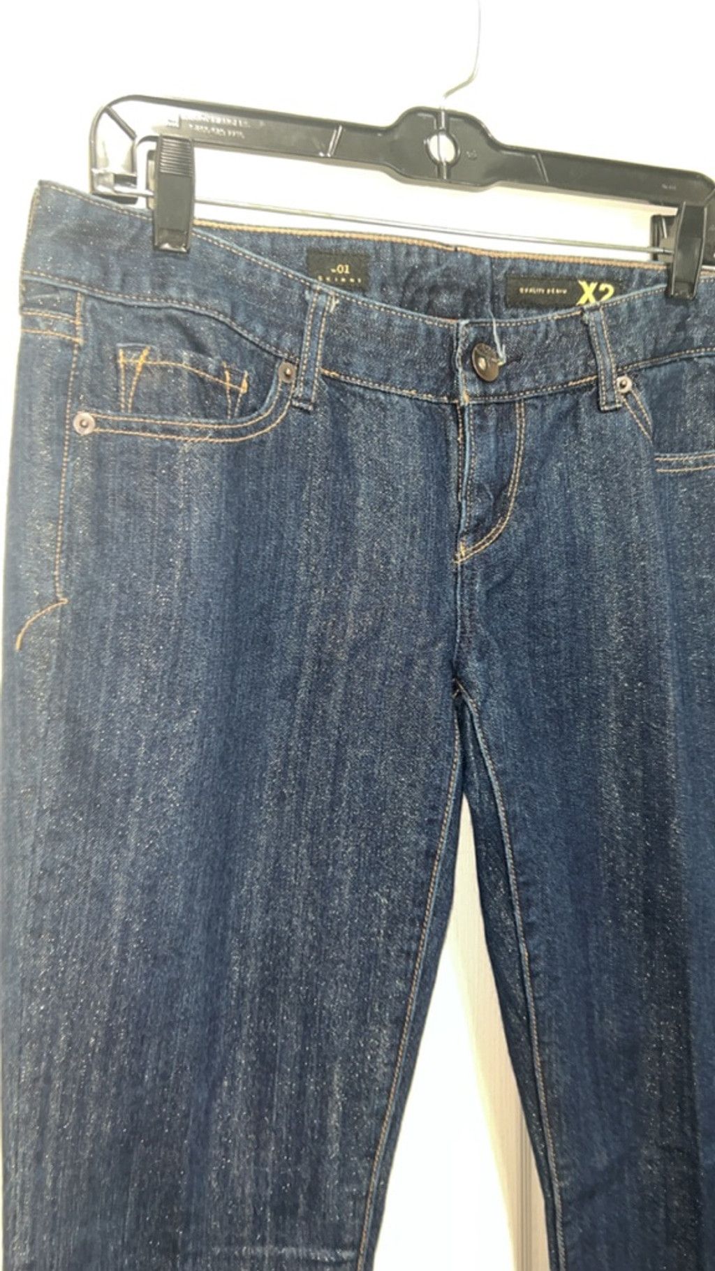 Other Women's X2 Blue Gold Skinny Jeans Size 8 Size 30" / US 8 / IT 44 - 4 Thumbnail